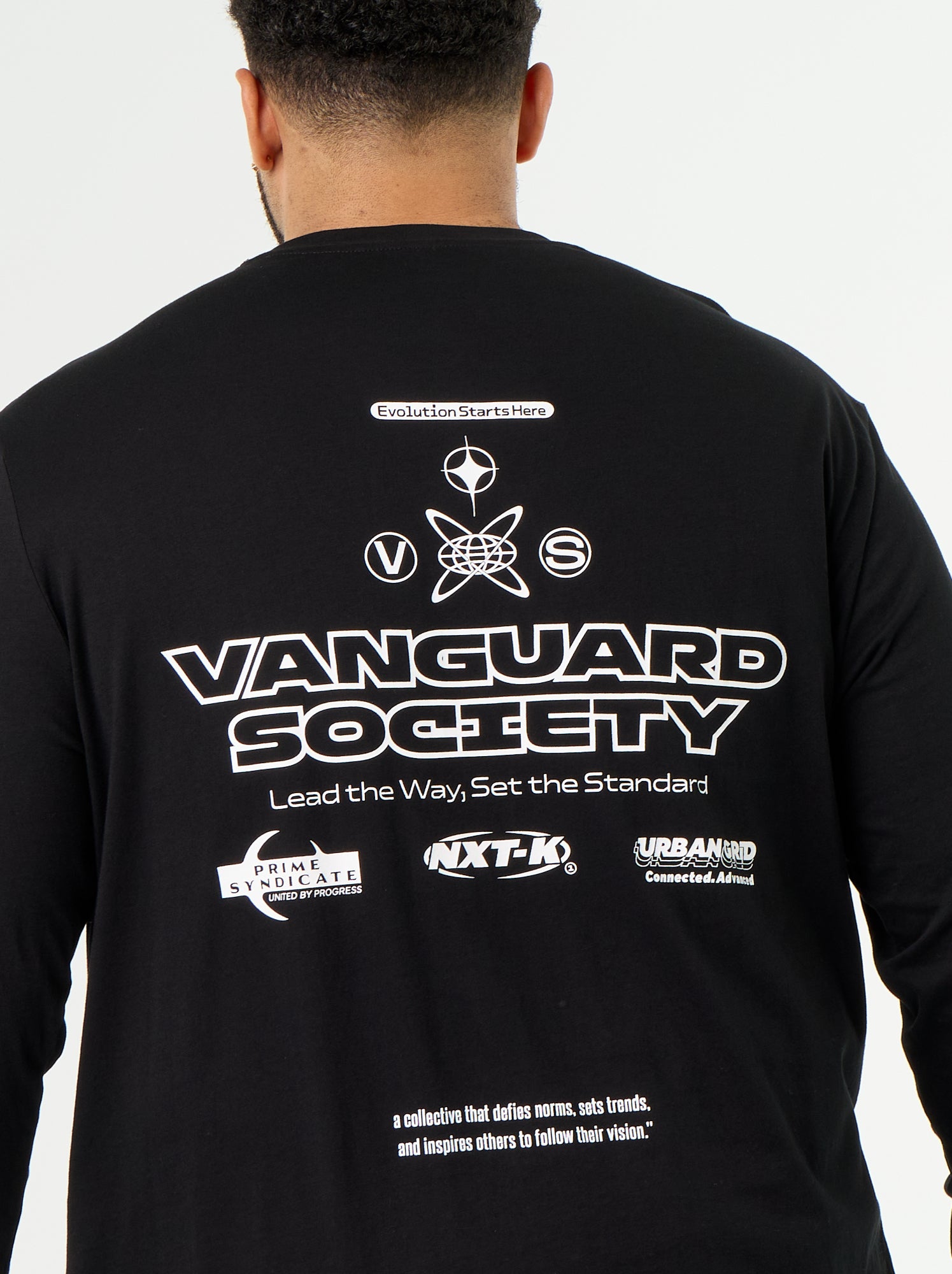 T-shirt en jersey à manches longues - Noir
