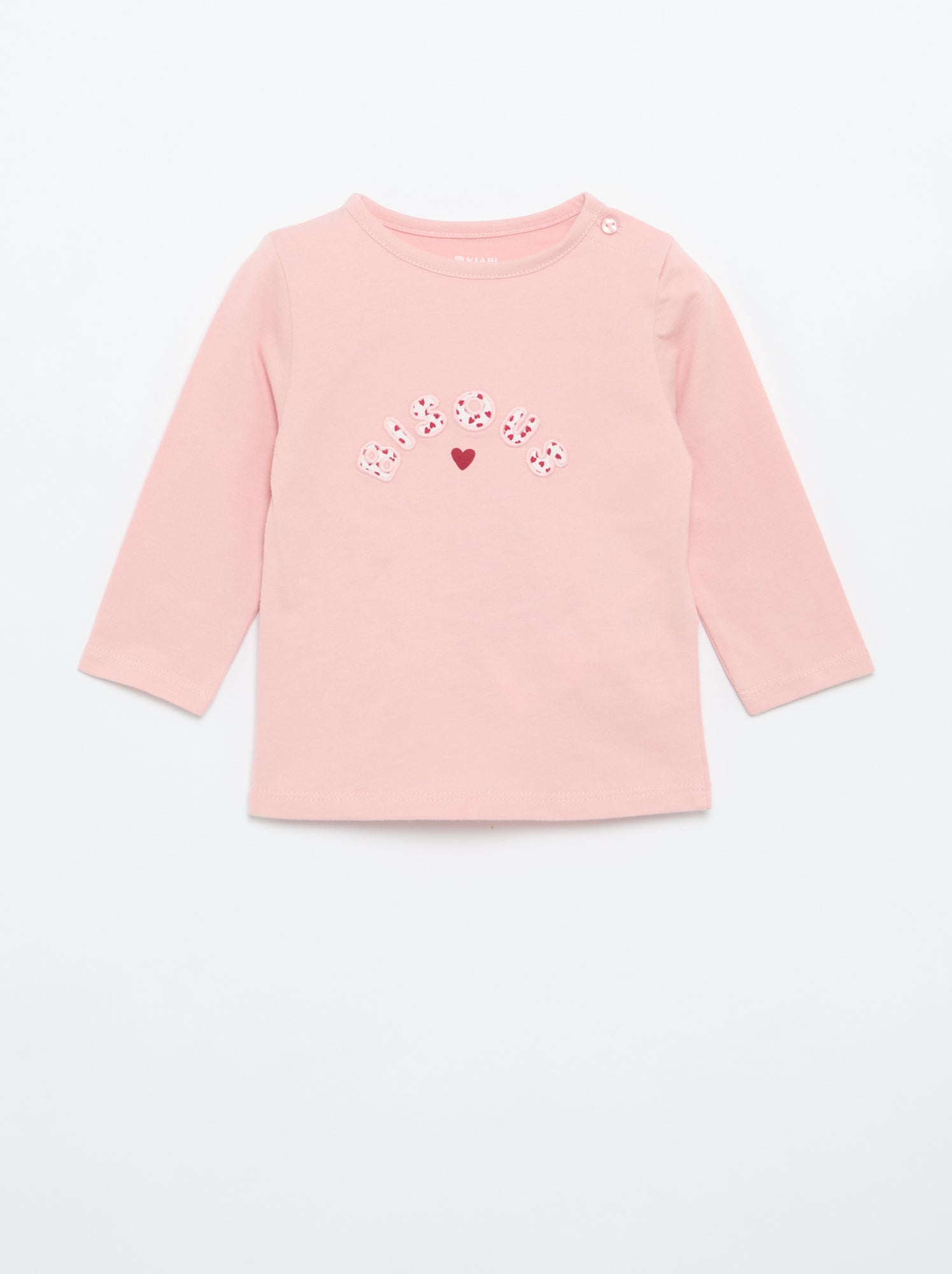 T-shirt en jersey à manches longues - Rose