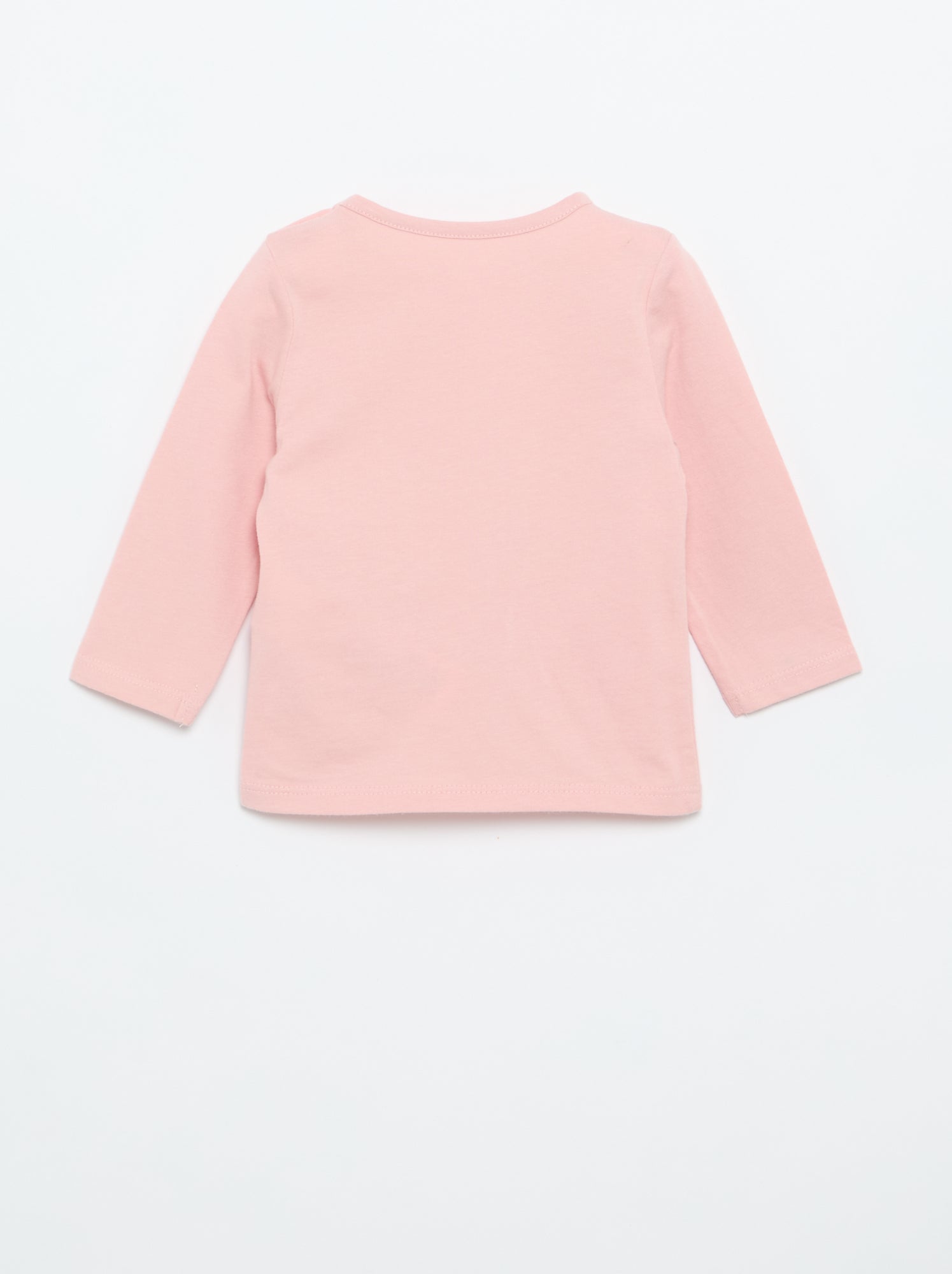 T-shirt en jersey à manches longues - Rose