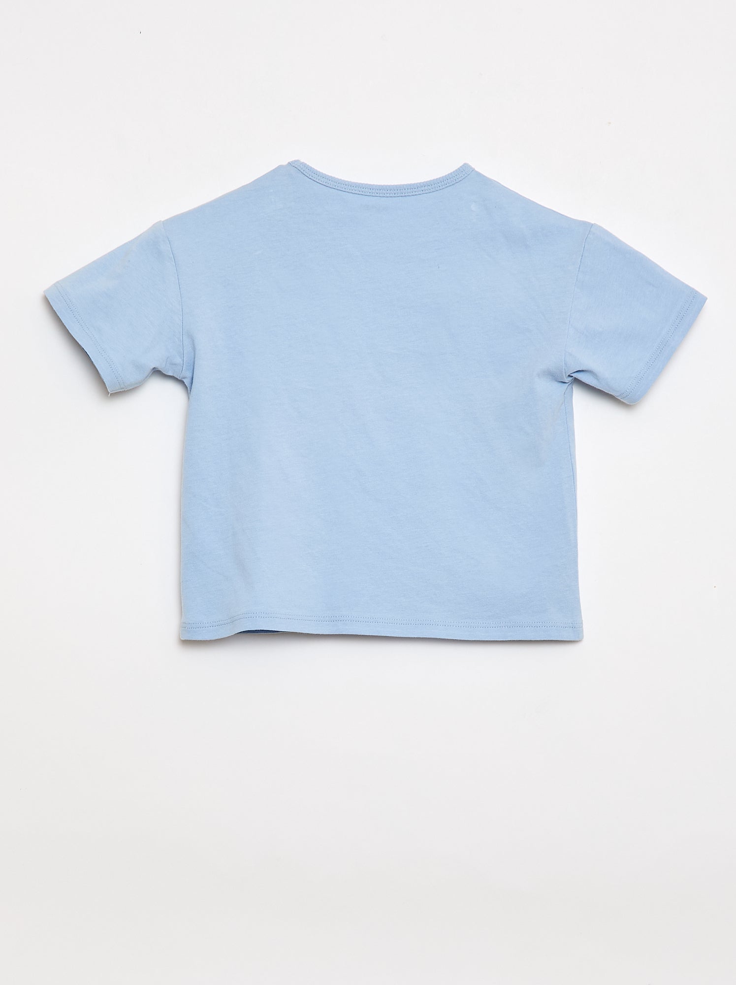 T-shirt en jersey de coton à patch cœur - Bleu