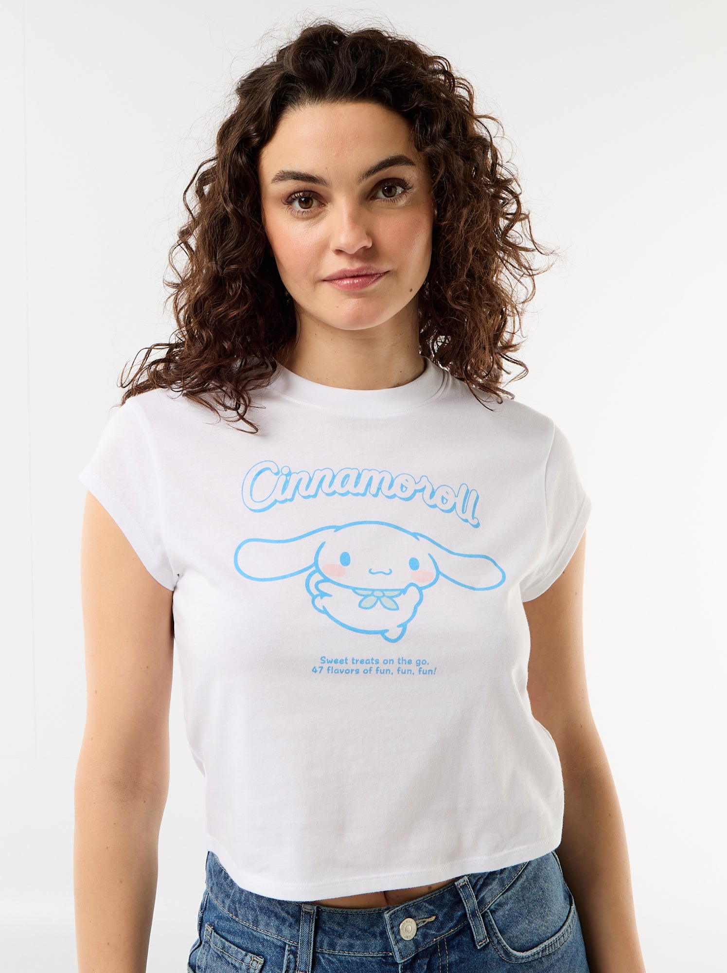 T-shirt en jersey 'Hello Kitty' à manches courtes - Blanc