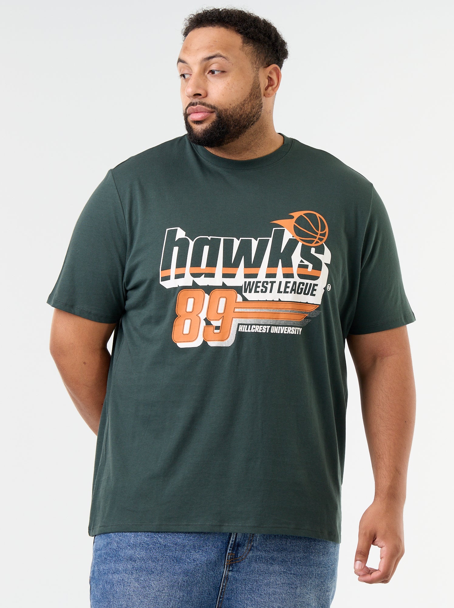T-shirt en jersey imprimé à manches courtes - Vert (GDO30_6)