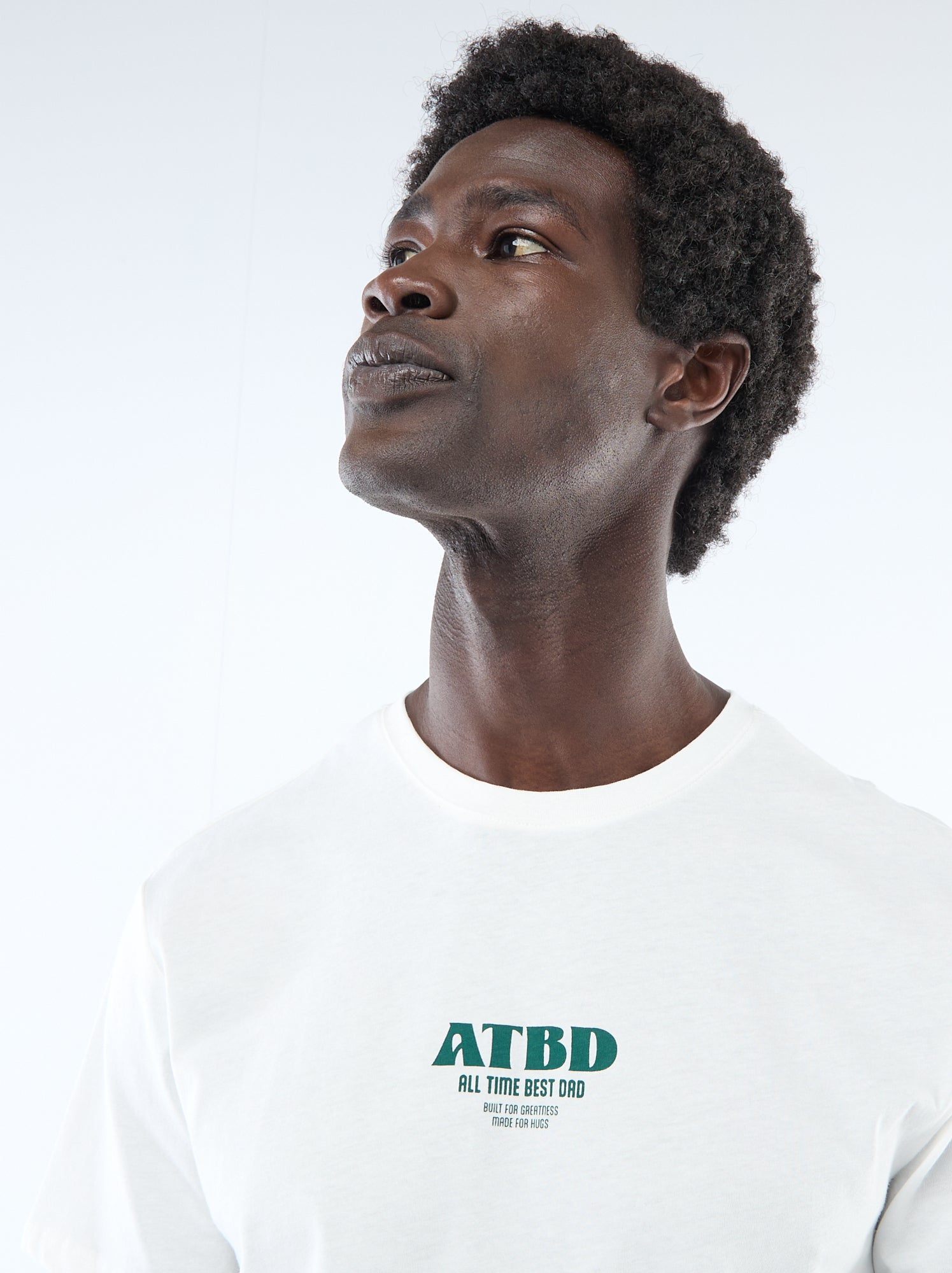 T-shirt en jersey manches courtes imprimé recto/verso - Blanc (ESP60_4)