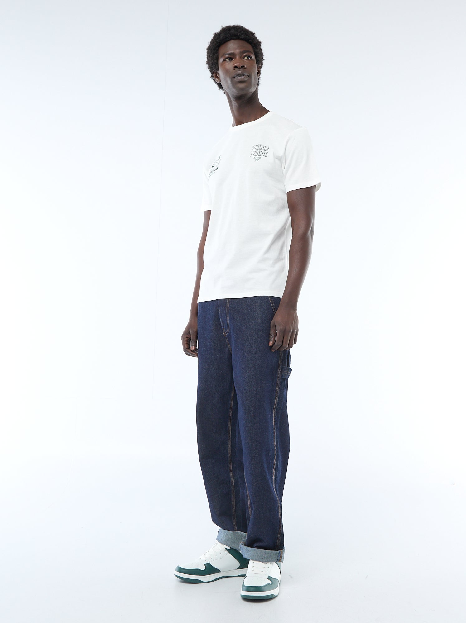 T-shirt en jersey manches courtes imprimé recto/verso - Blanc (ESP60_6)