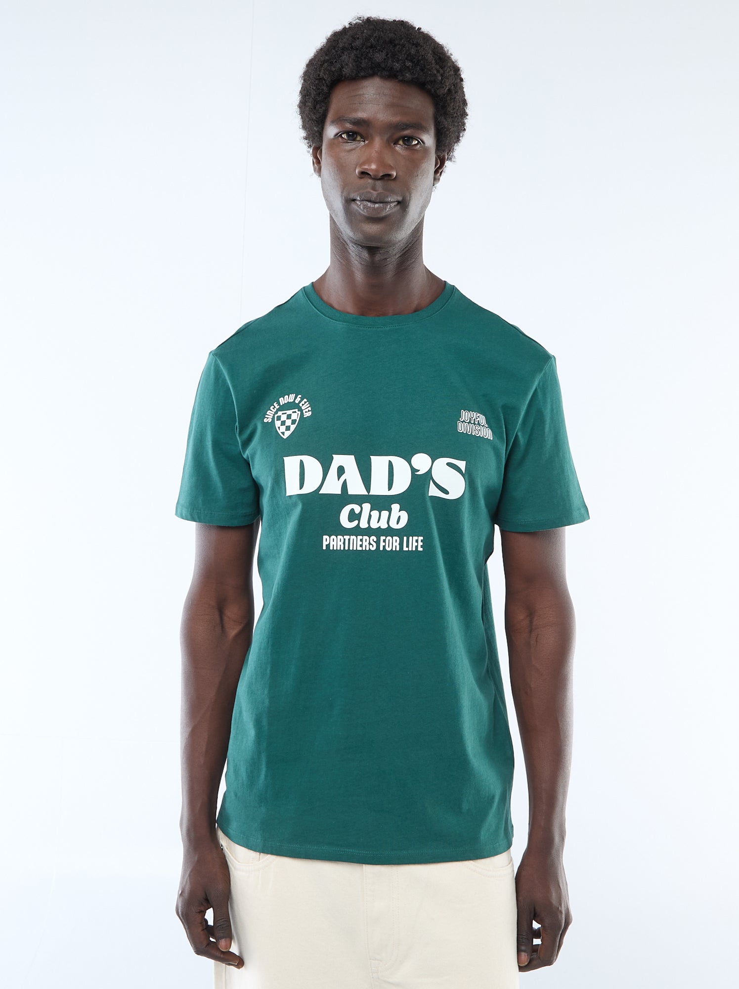 T-shirt en jersey manches courtes imprimé recto/verso - Vert