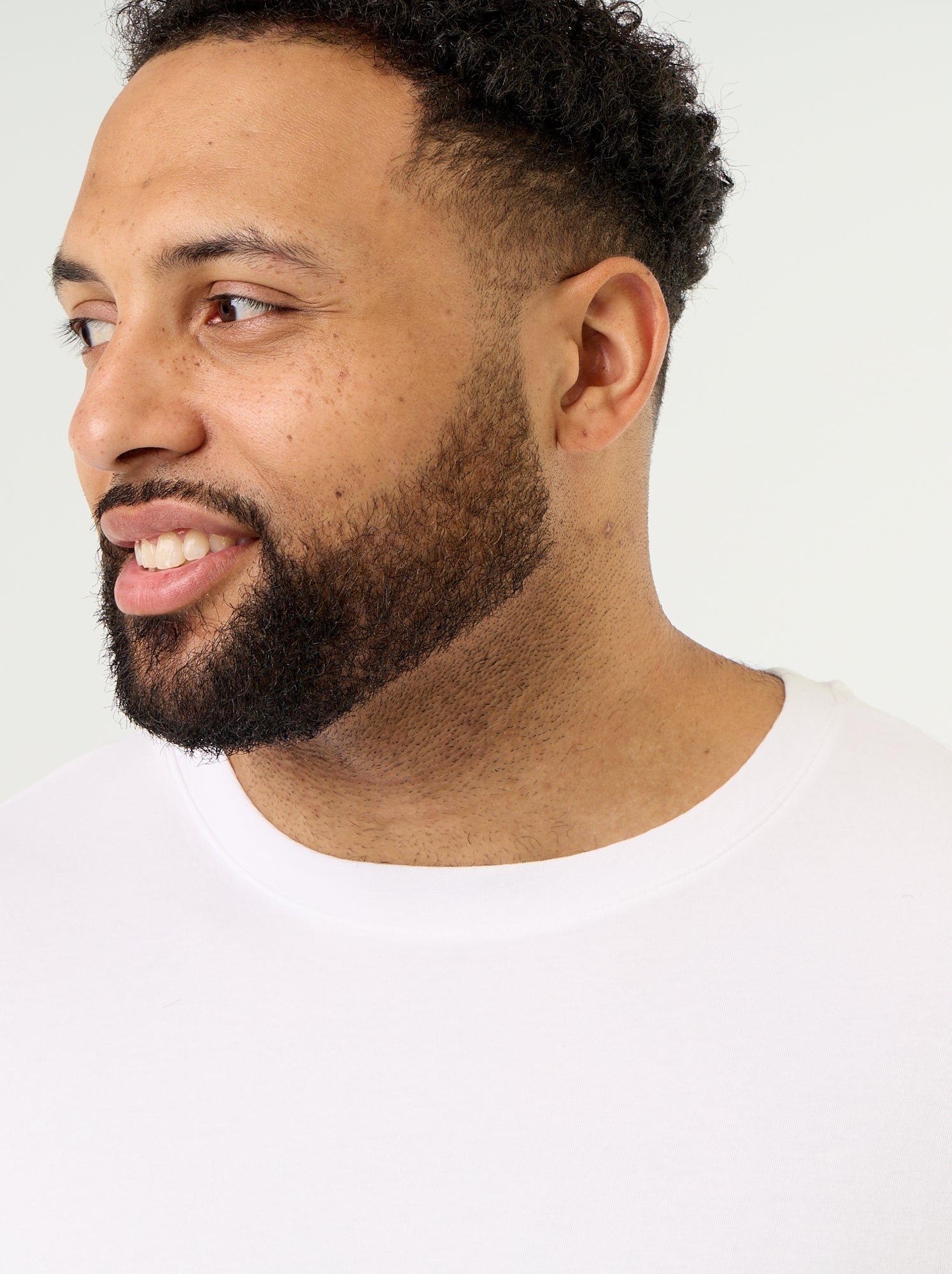 T-shirt en jersey uni manches longues - Blanc