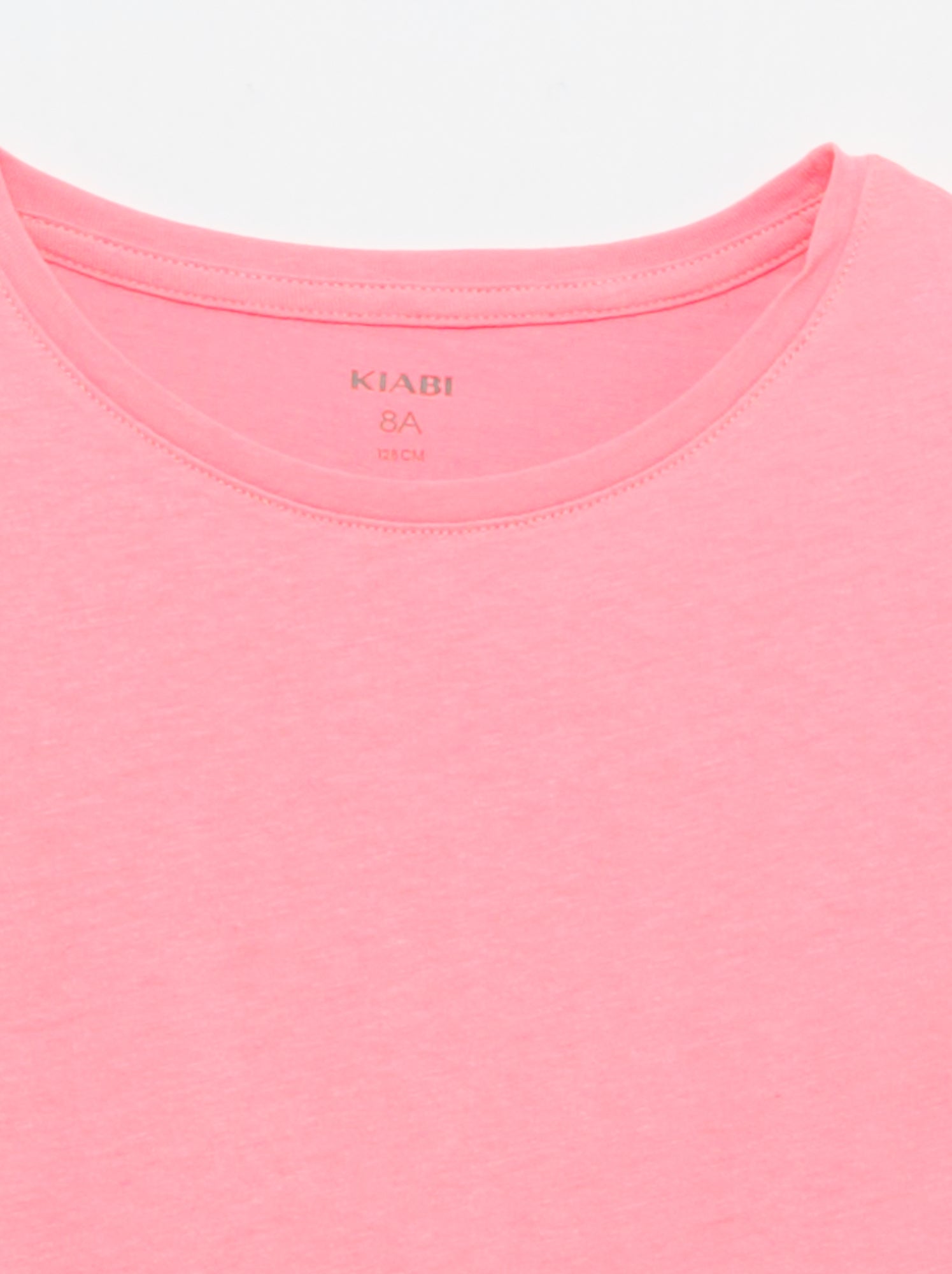 T-shirt en jersey uni - Rose