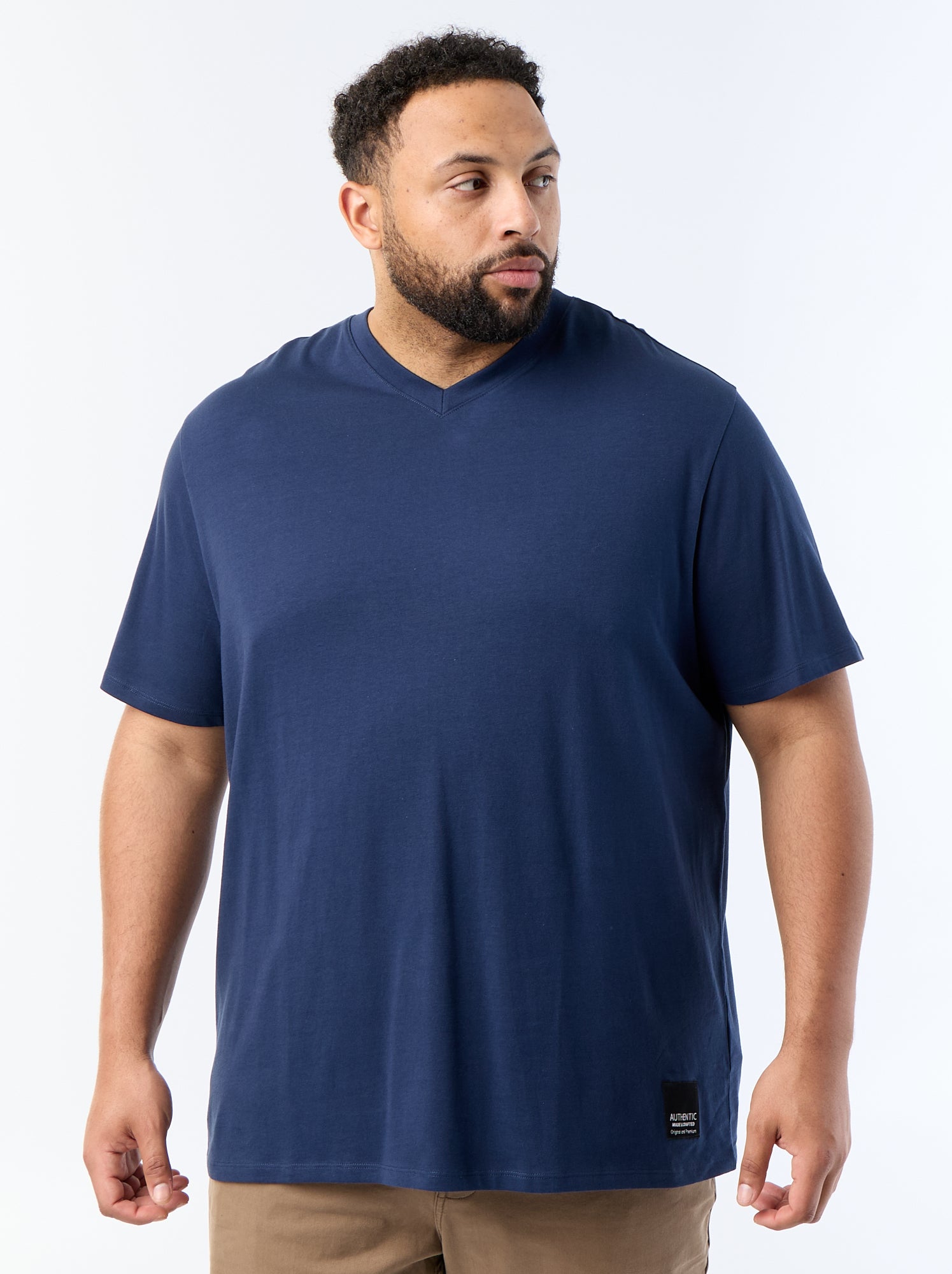 T-shirt en maille jersey à manches courtes - Noir