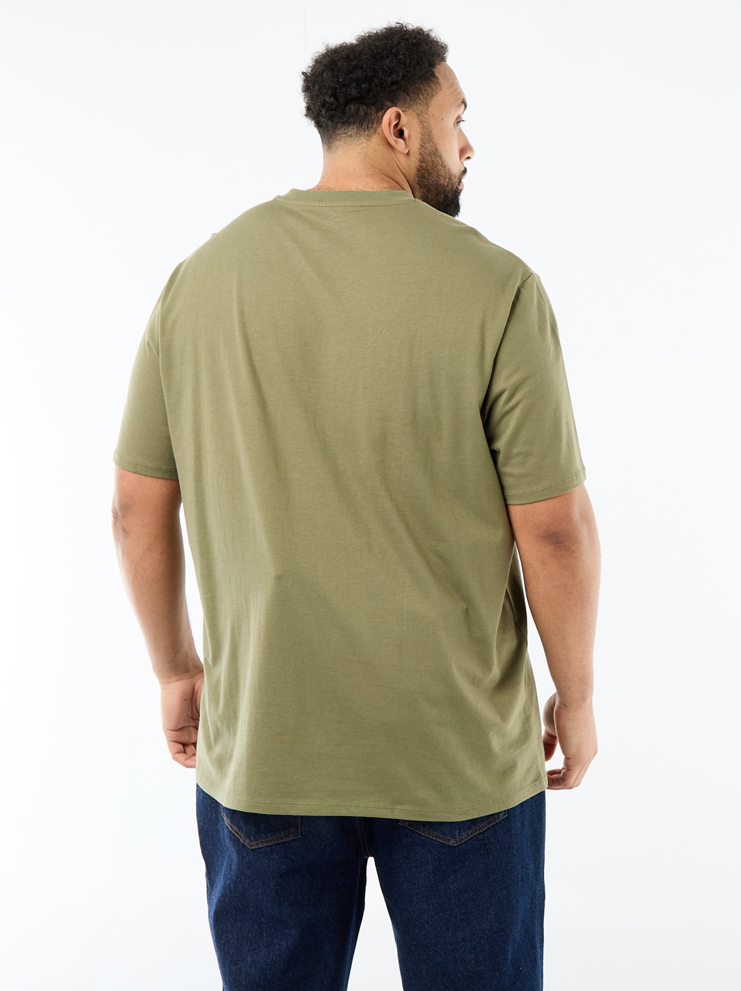 T-shirt en maille jersey à manches courtes - Vert (FDJ69_2)