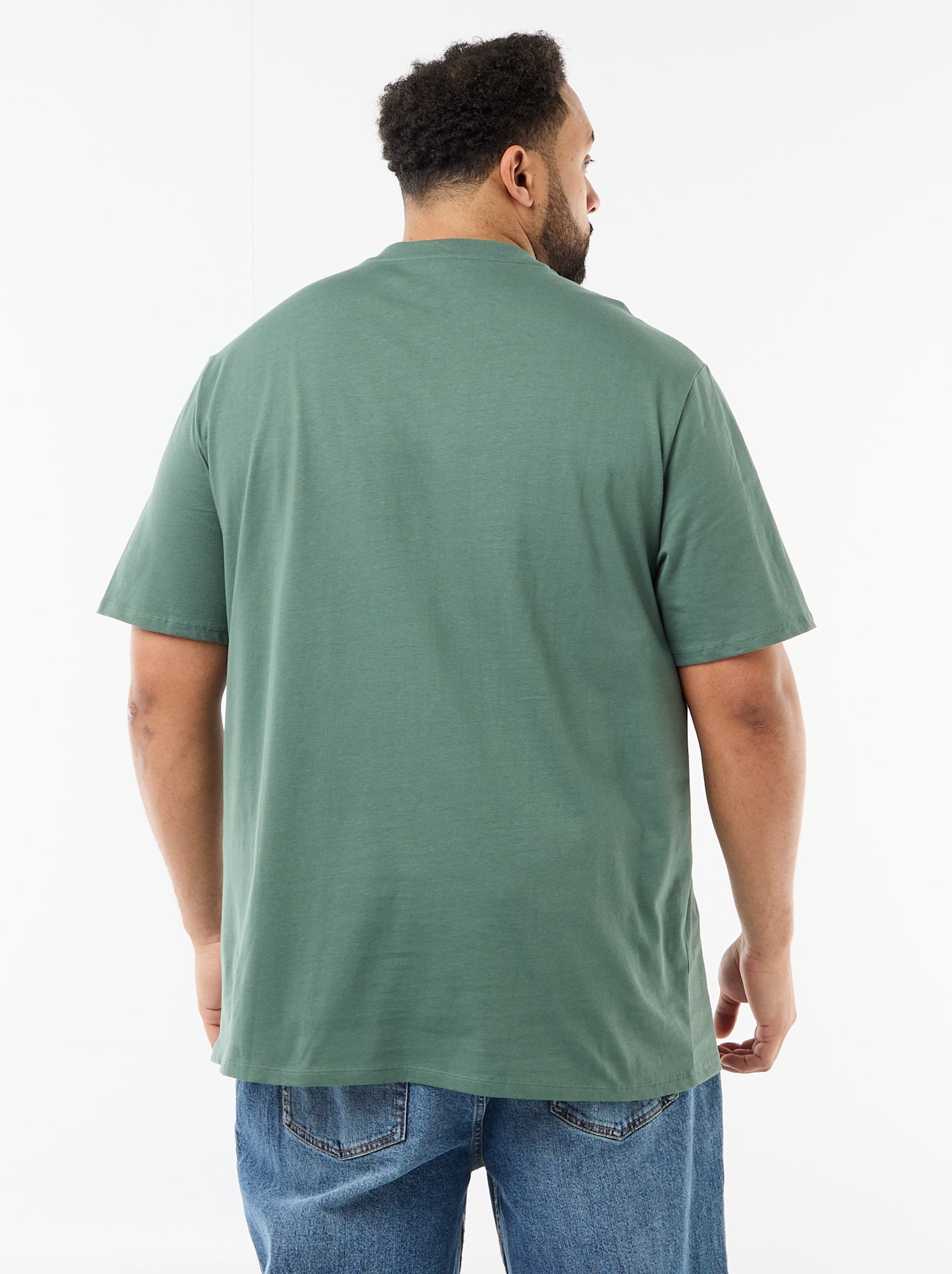 T-shirt en maille jersey à manches courtes - Vert (FDJ69_5)