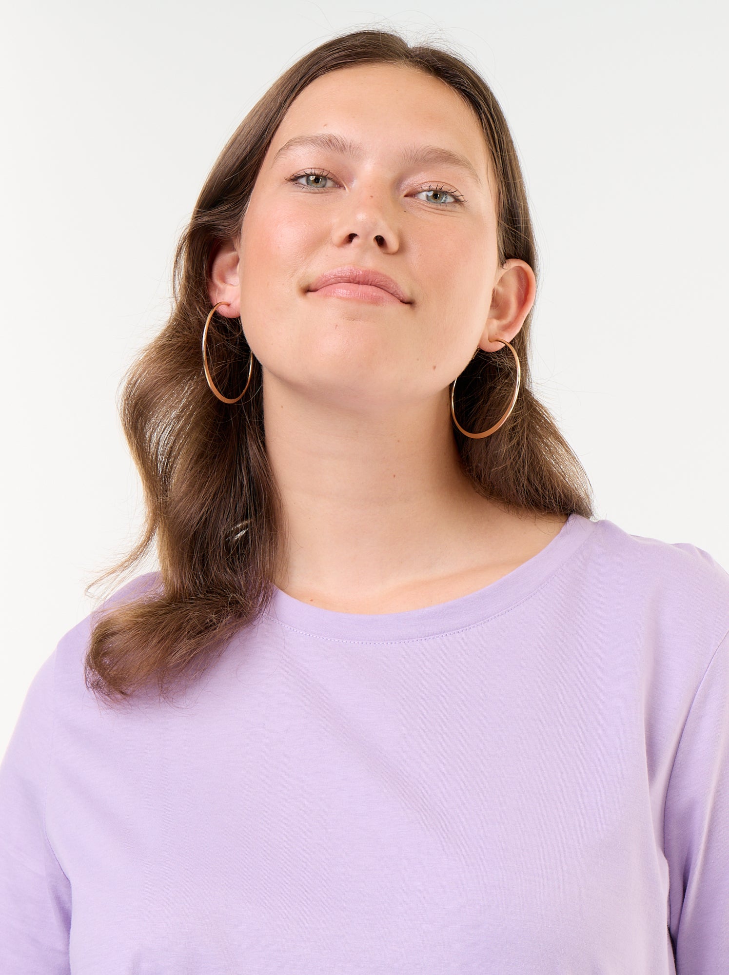 T-shirt en maille jersey manches courtes - Violet