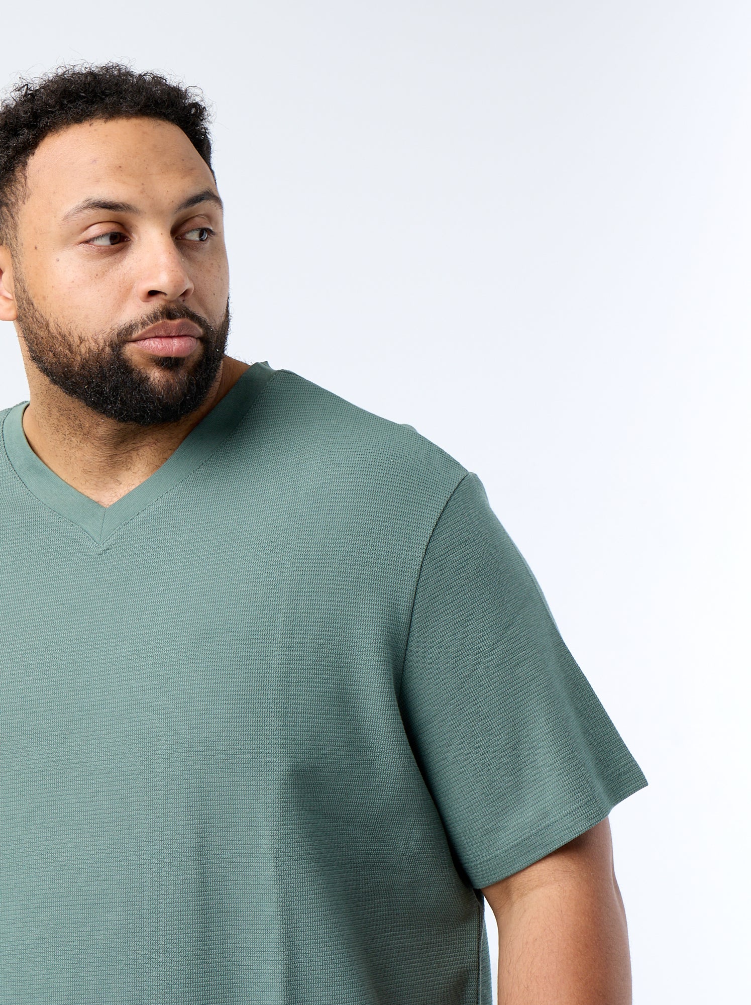 T-shirt en maille piquée manches courtes - Vert