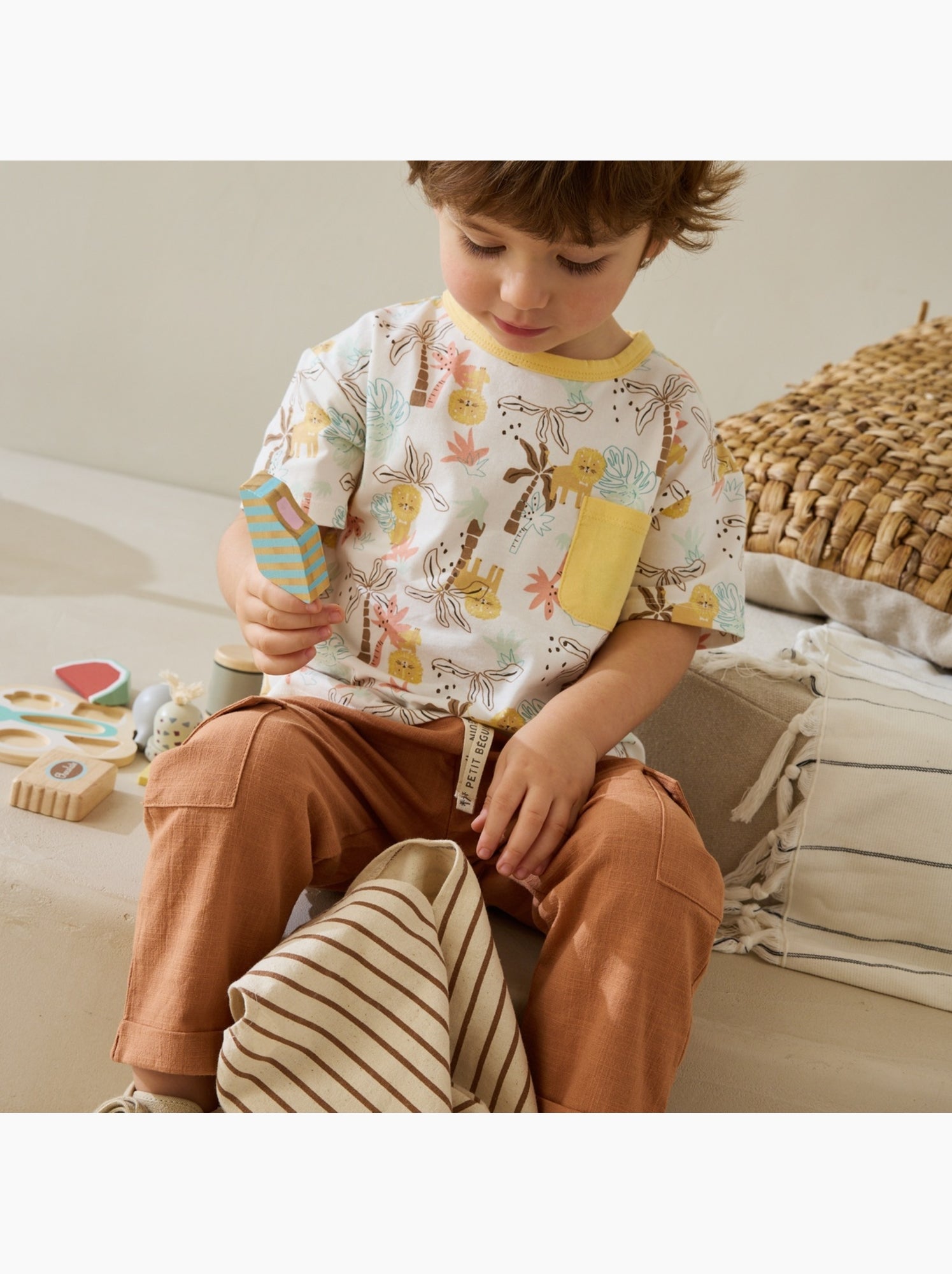 T-shirt enfant auguste - Jaune