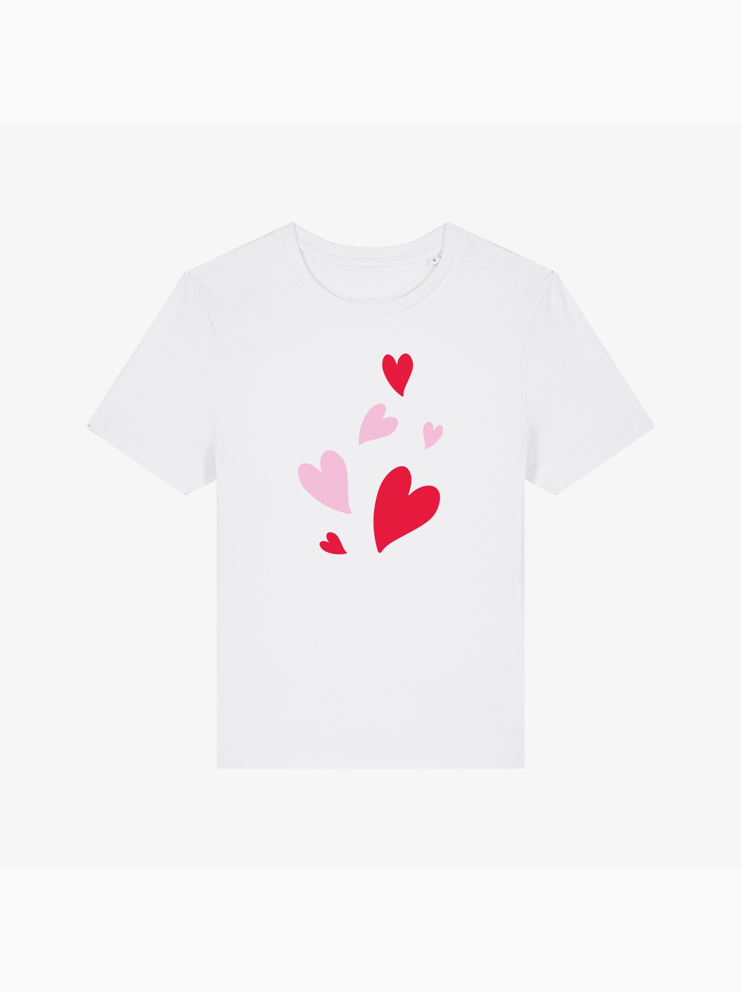 T-shirt Femme - BACK MANY HEARTS - Blanc