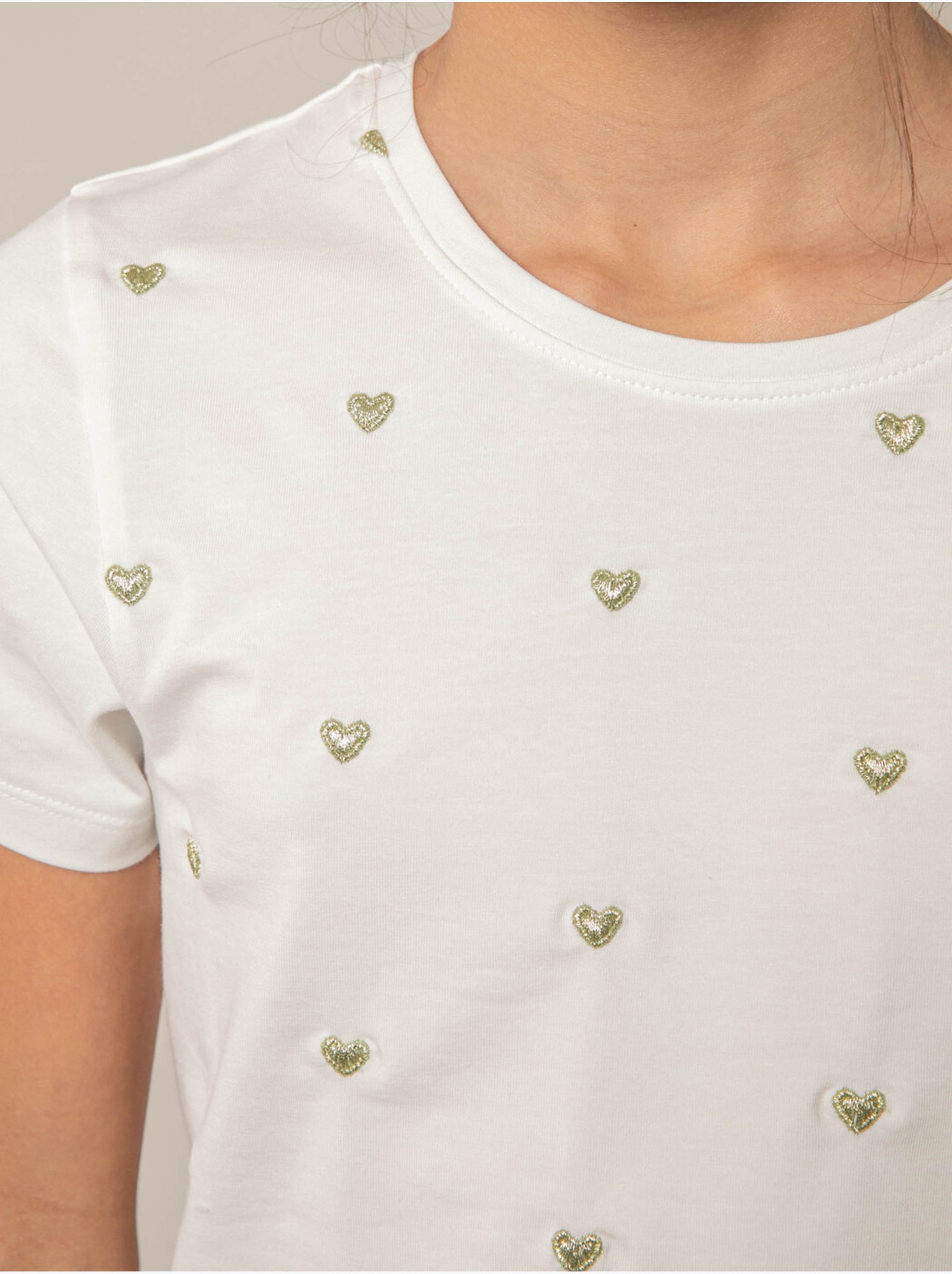 T-shirt fille en coton 'deeluxe' - Blanc