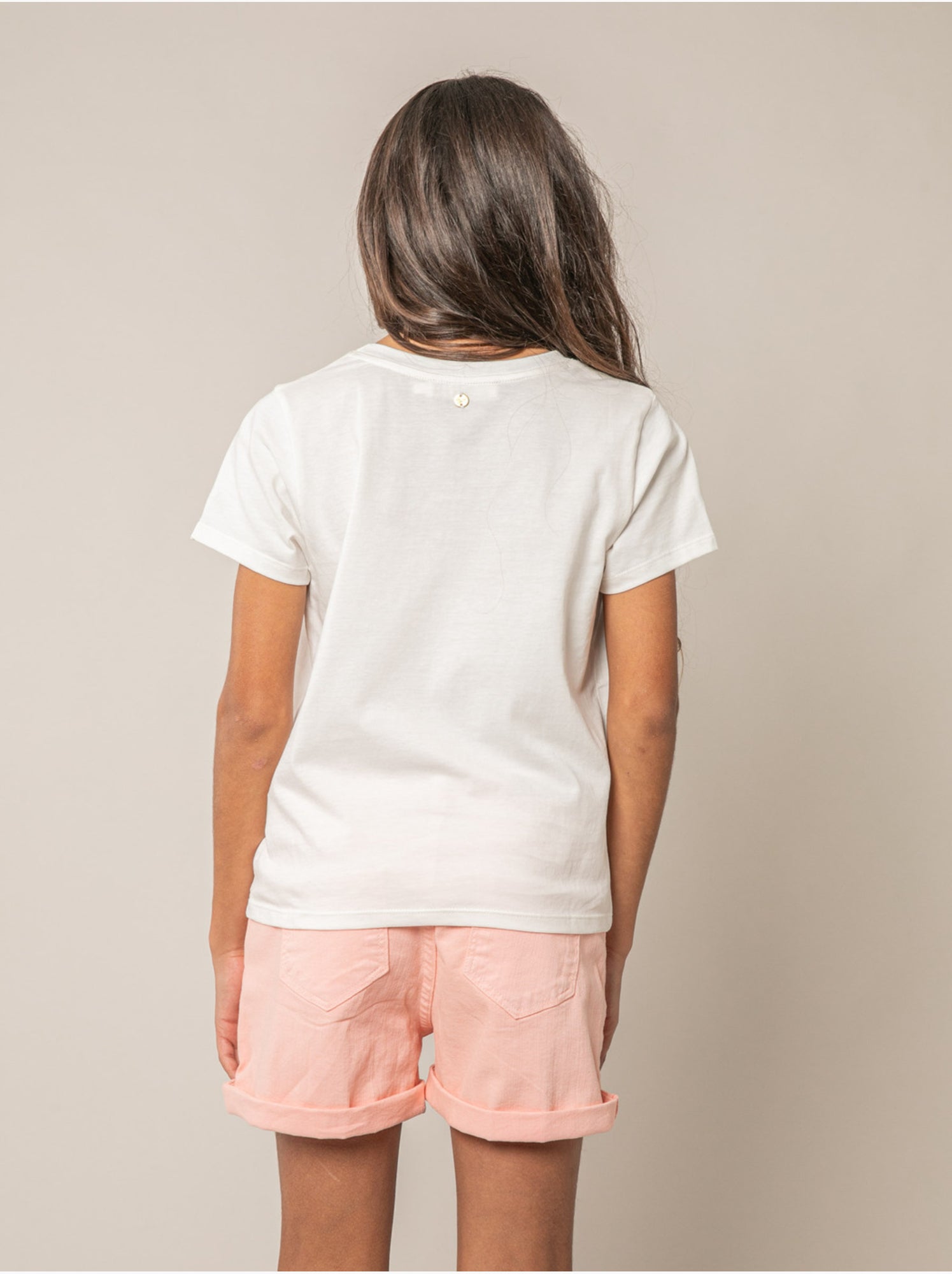 T-shirt fille en coton 'deeluxe' - Blanc