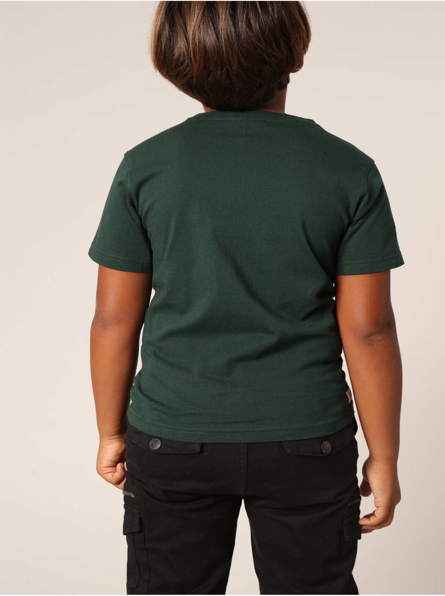 T-shirt garçon 100 % coton avec imprimé chien aspect denim et casquette deeluxe 'deeluxe' - Bleu canard