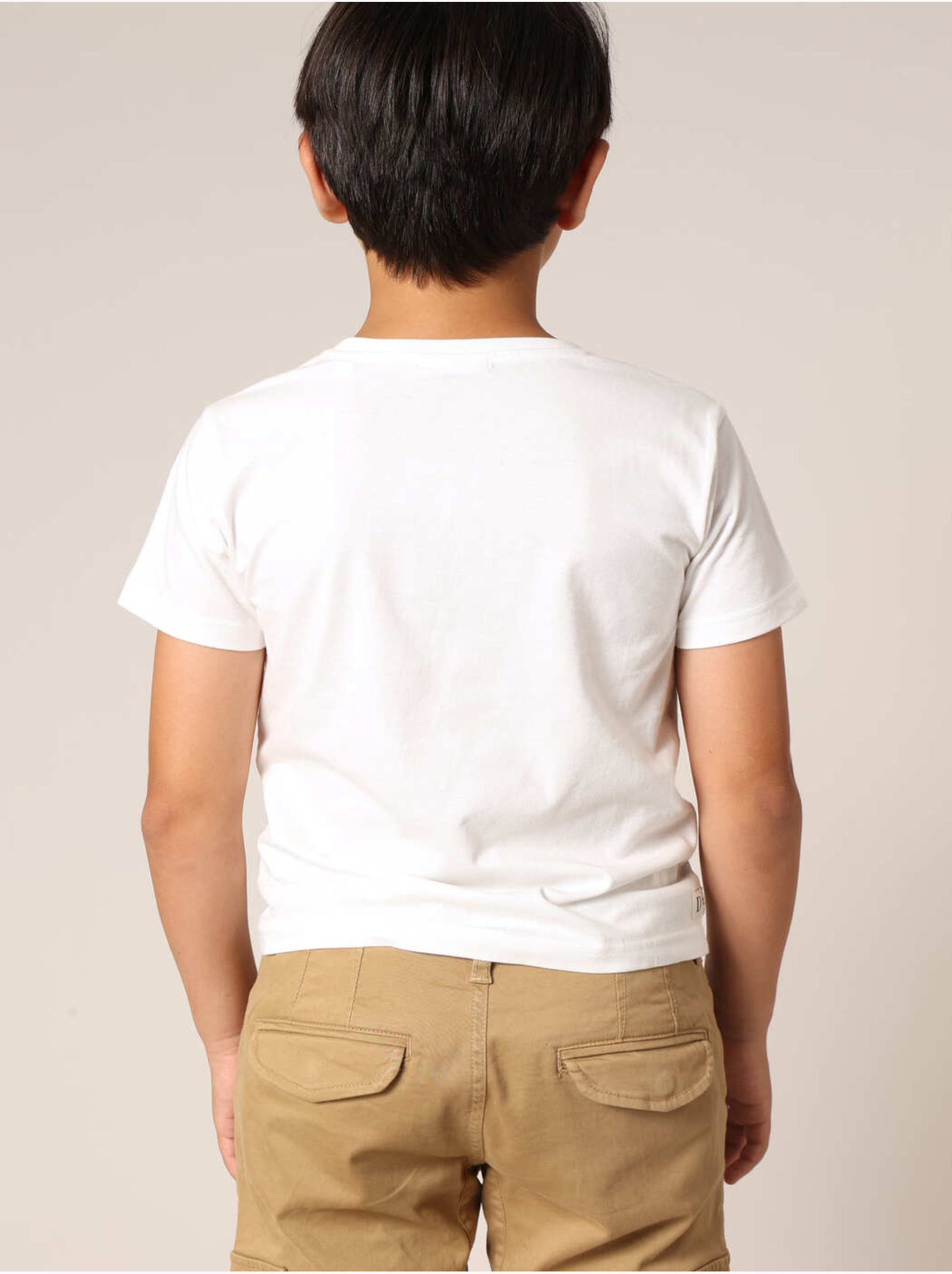 T-shirt garçon 100 % coton avec imprimé chien aspect denim et casquette deeluxe 'deeluxe' - Ecru