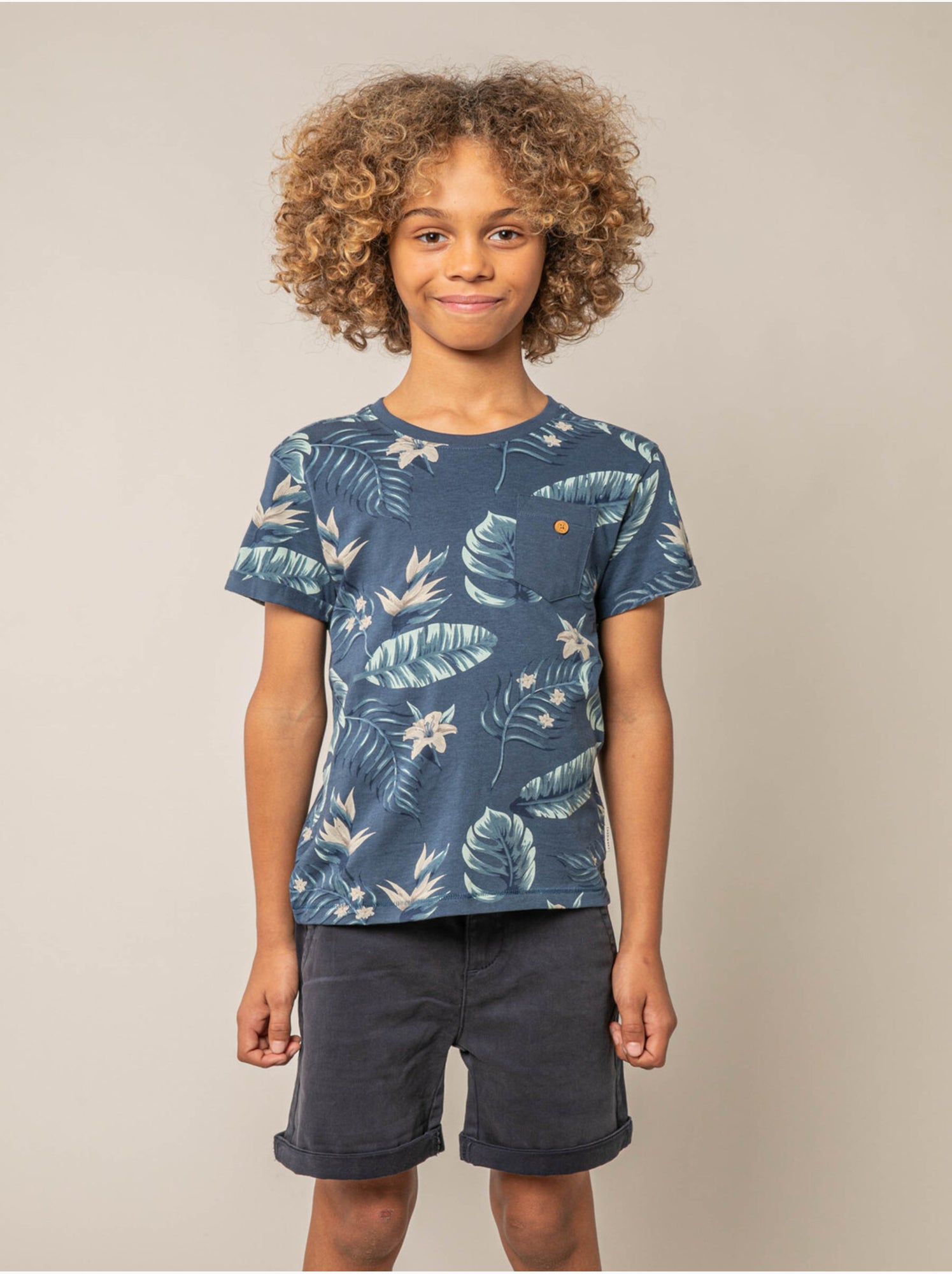T-shirt garçon coton 'deeluxe' - Bleu foncé