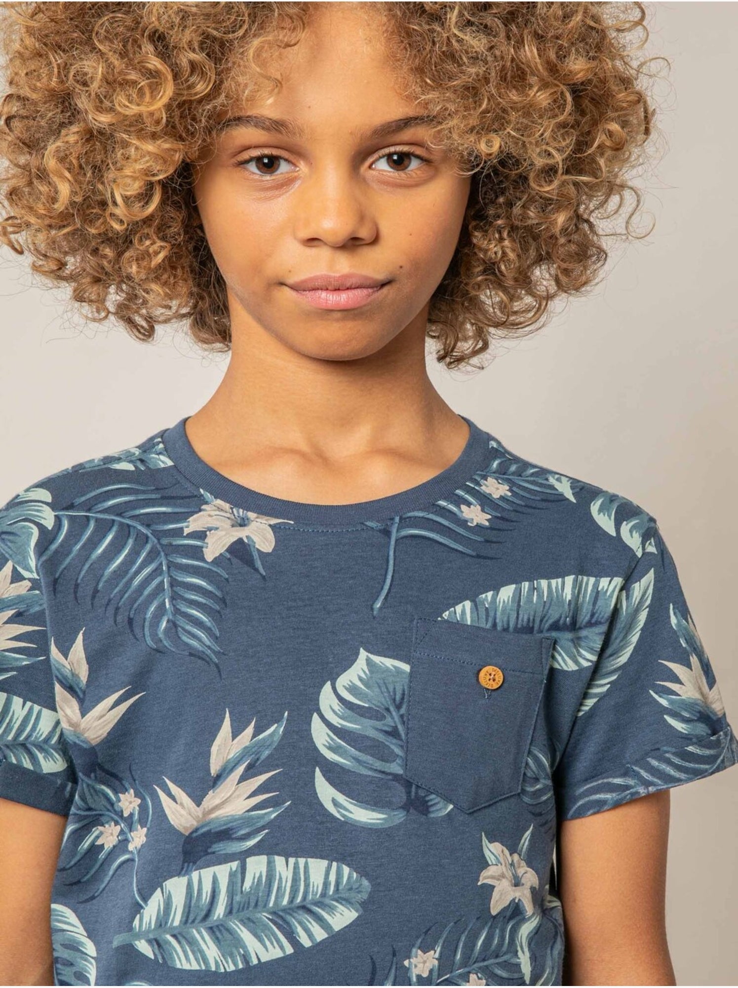 T-shirt garçon coton 'deeluxe' - Bleu foncé