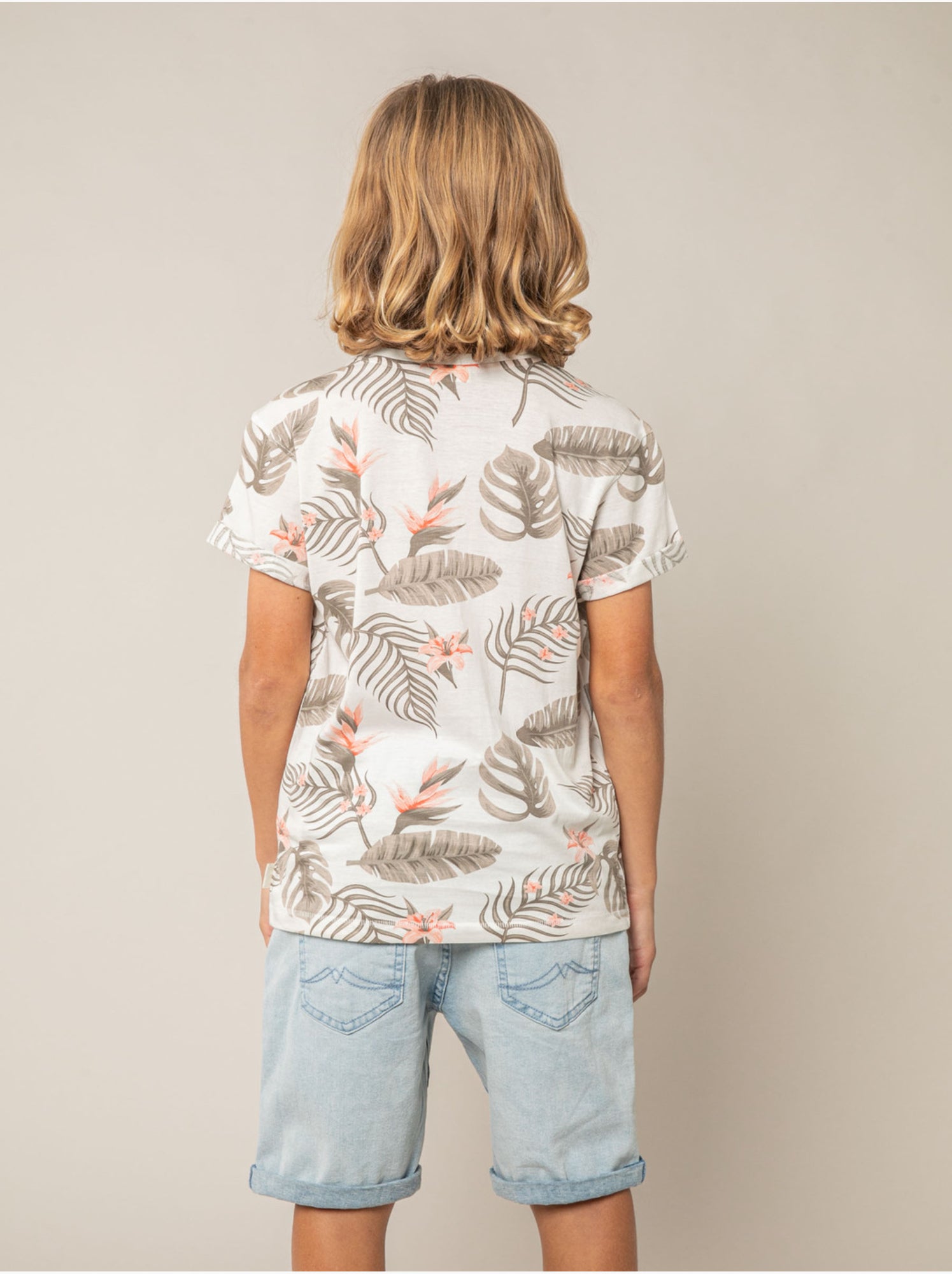 T-shirt garçon coton 'deeluxe' - Ecru