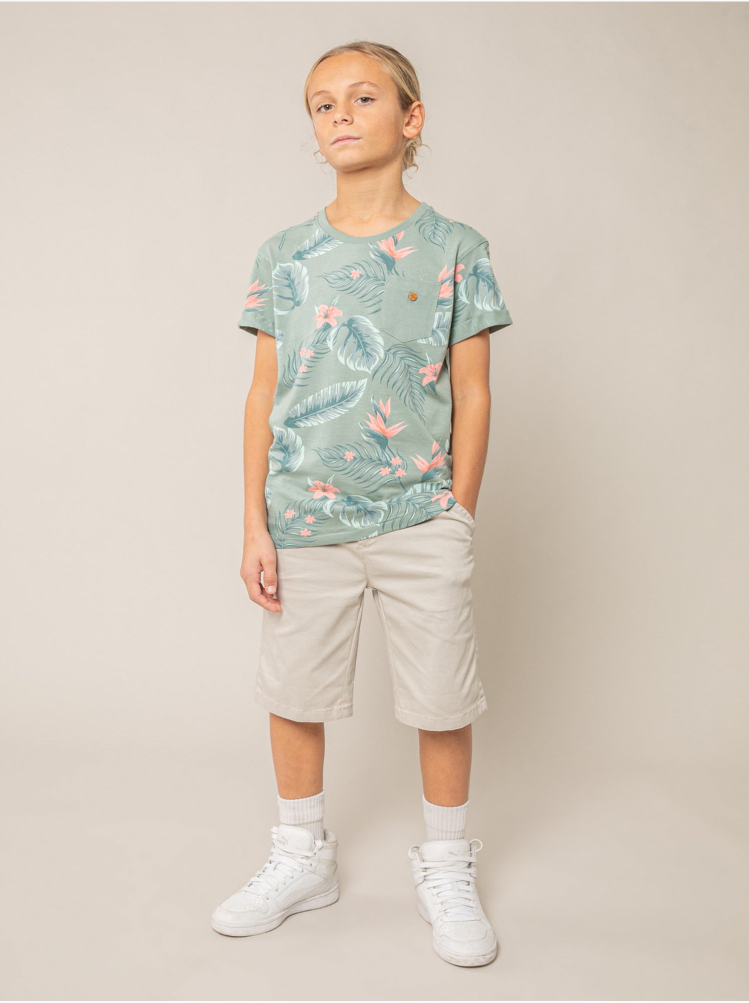T-shirt garçon coton 'deeluxe' - Vert tilleul