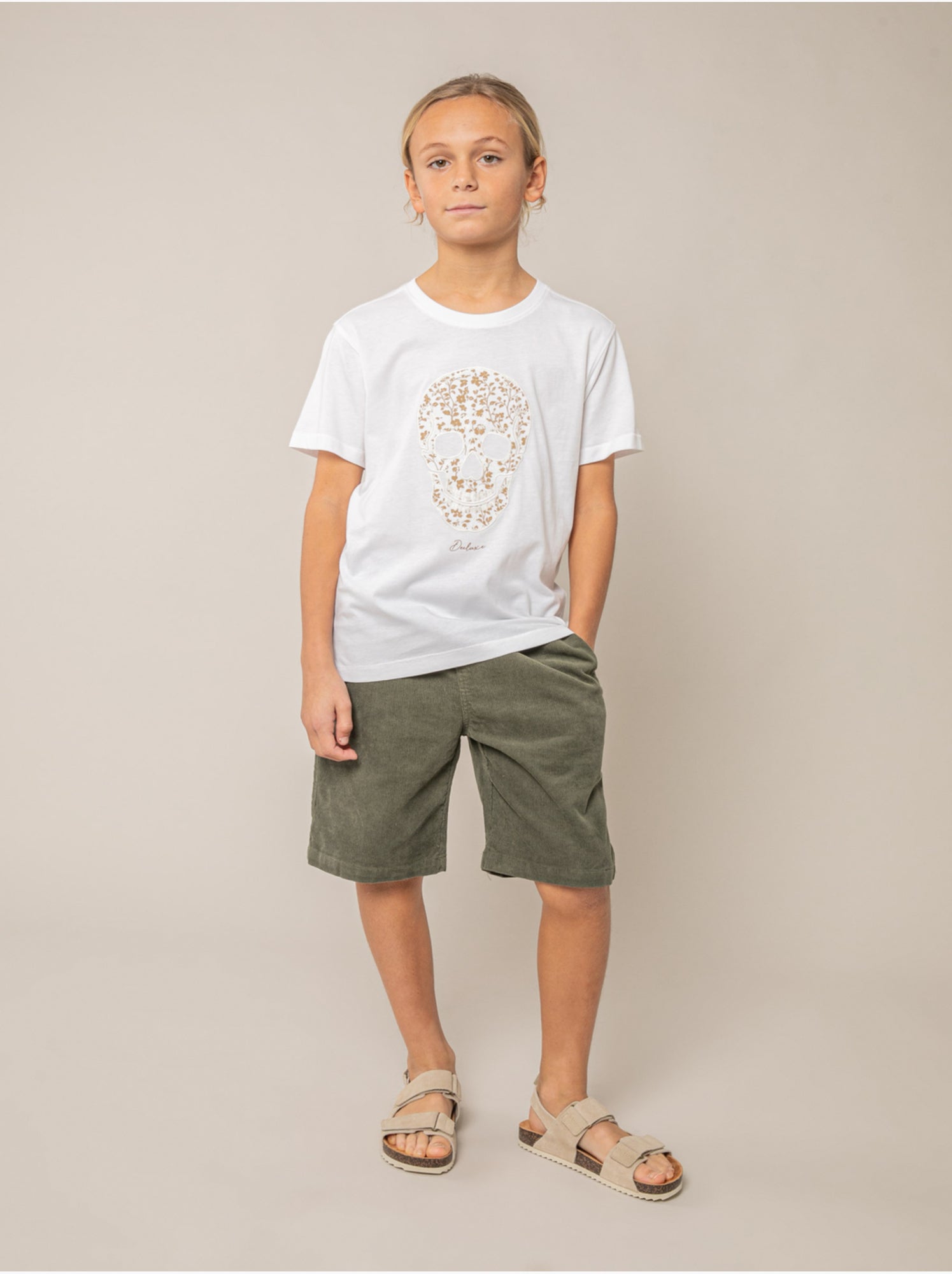 T-shirt garçon en coton 'deeluxe' - Blanc