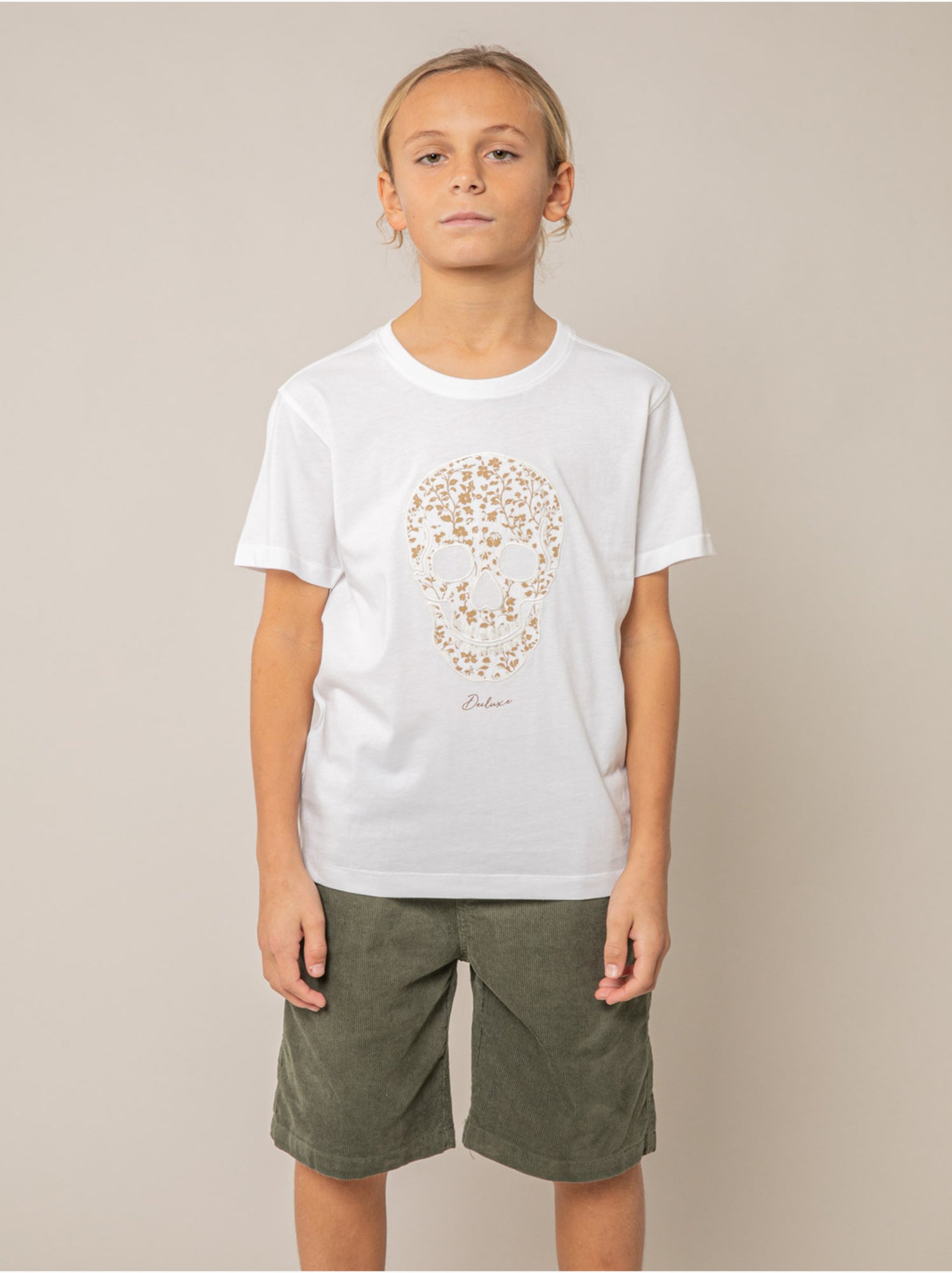 T-shirt garçon en coton 'deeluxe' - Blanc