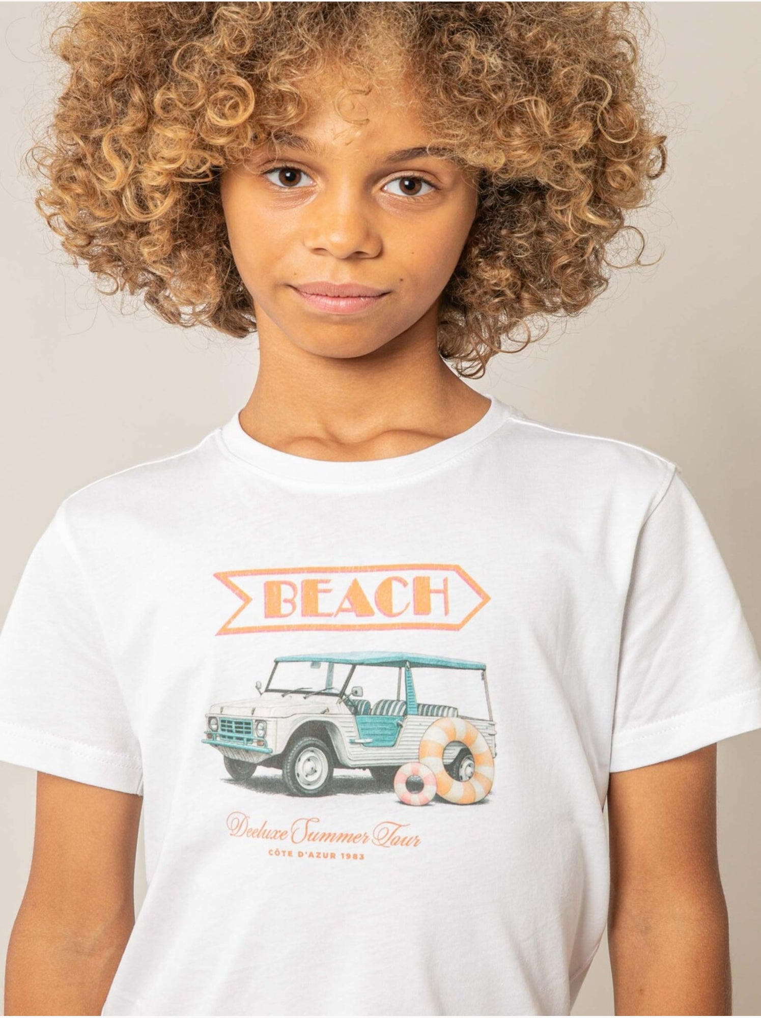 T-shirt garçon en coton 'deeluxe' - Blanc