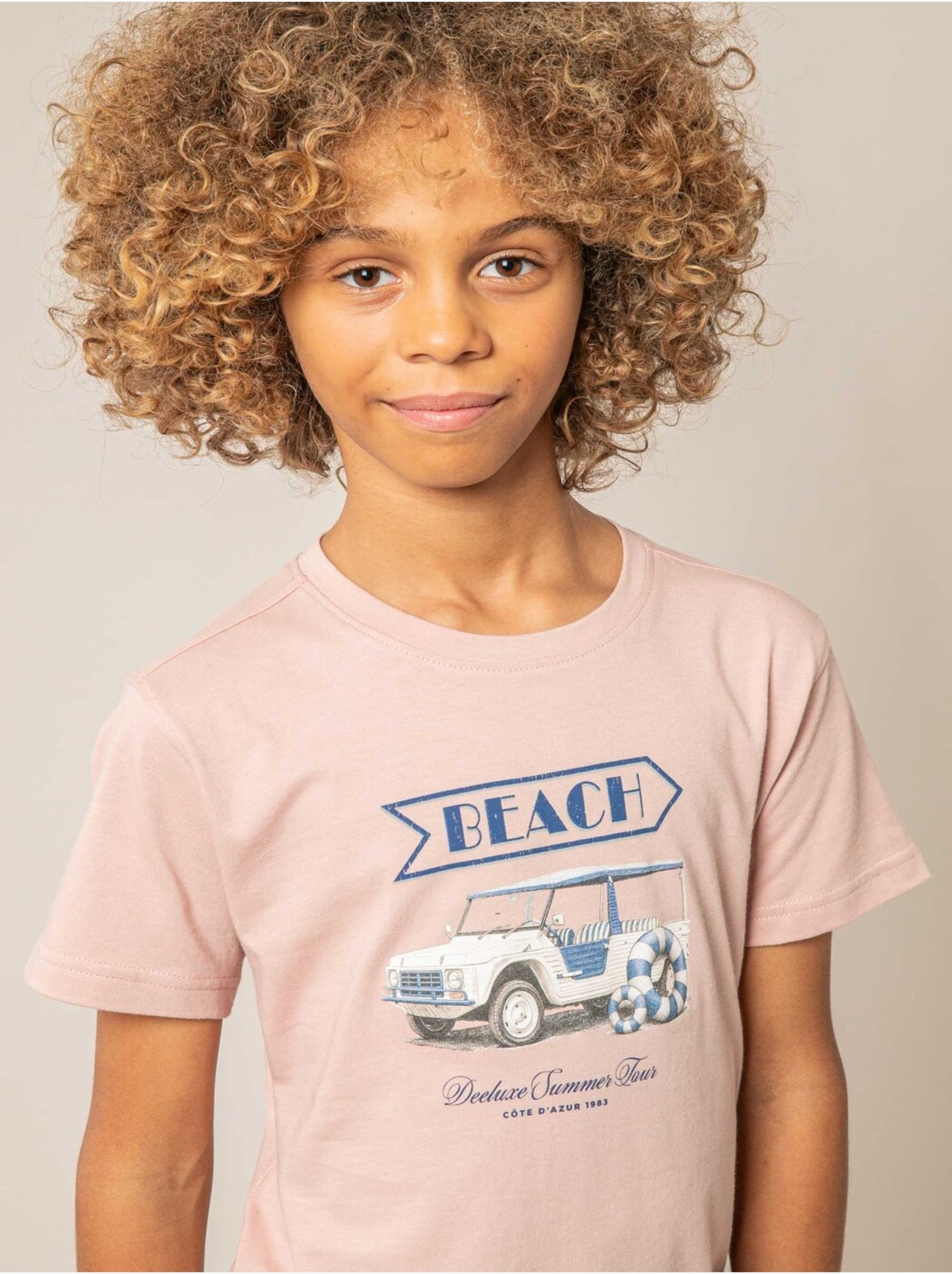 T-shirt garçon en coton 'deeluxe' - Rose clair