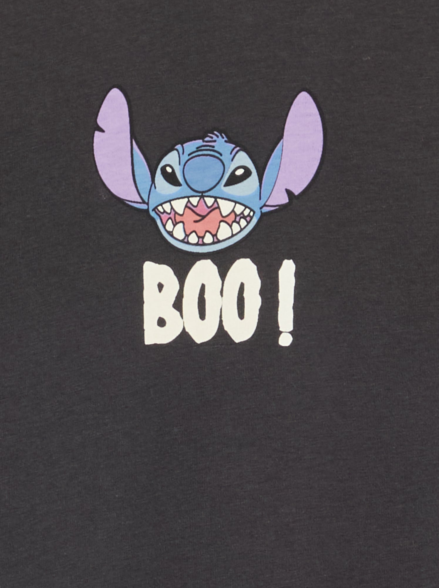 T-shirt 'Halloween' 'Disney' 'Stitch' - Noir