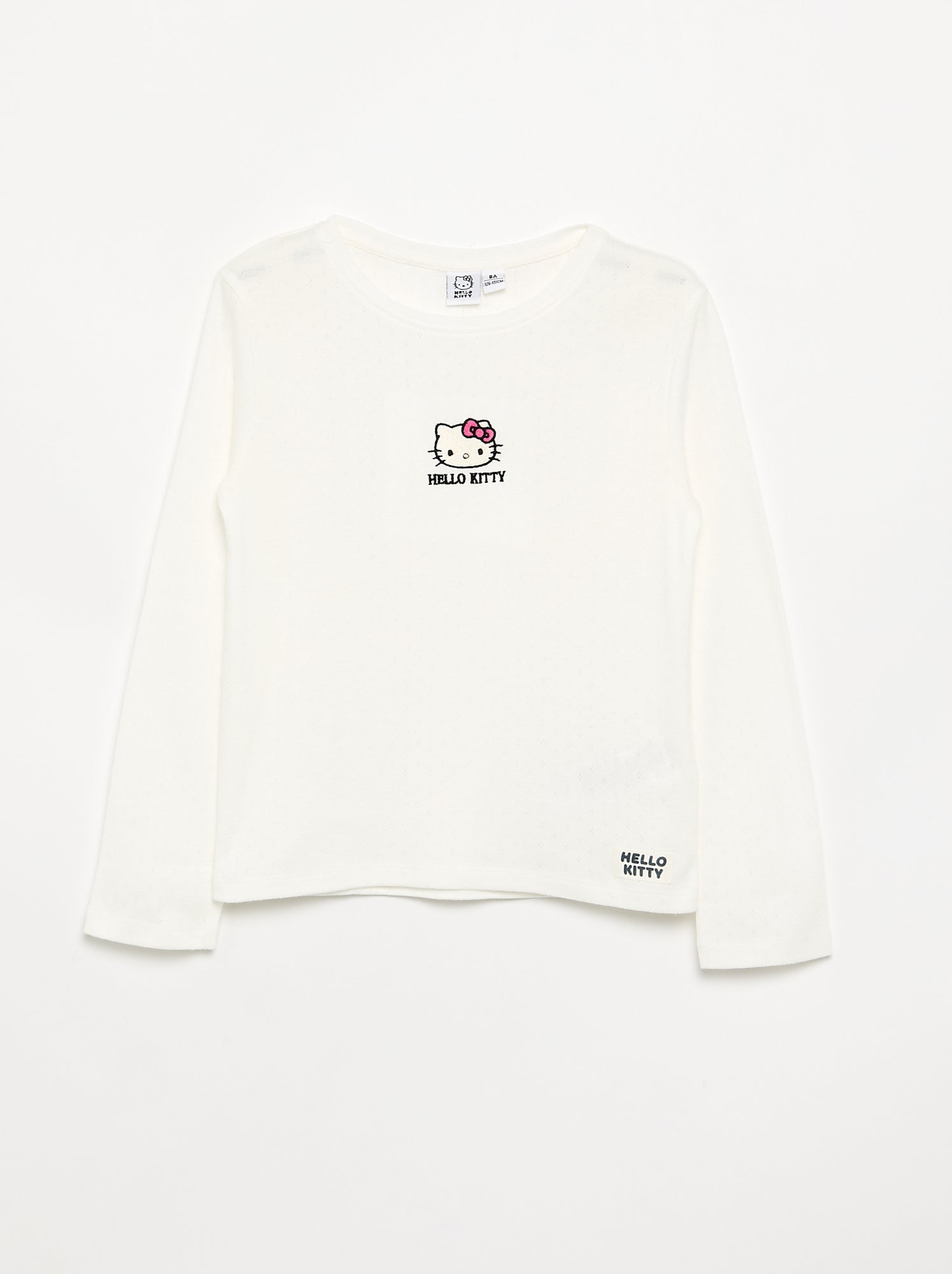 T-shirt 'Hello Kitty' à manches longues - Blanc