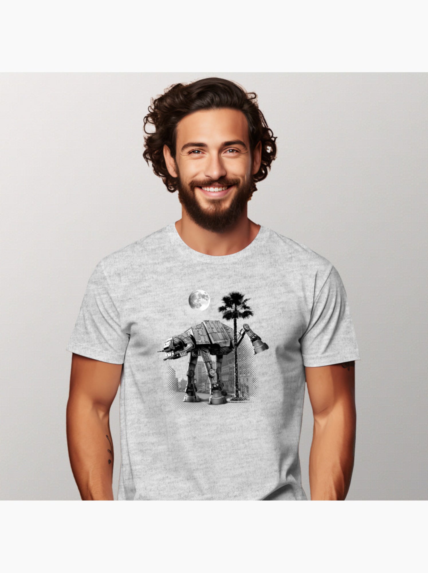 T-shirt Homme - ATA PEE TIME - Gris chiné