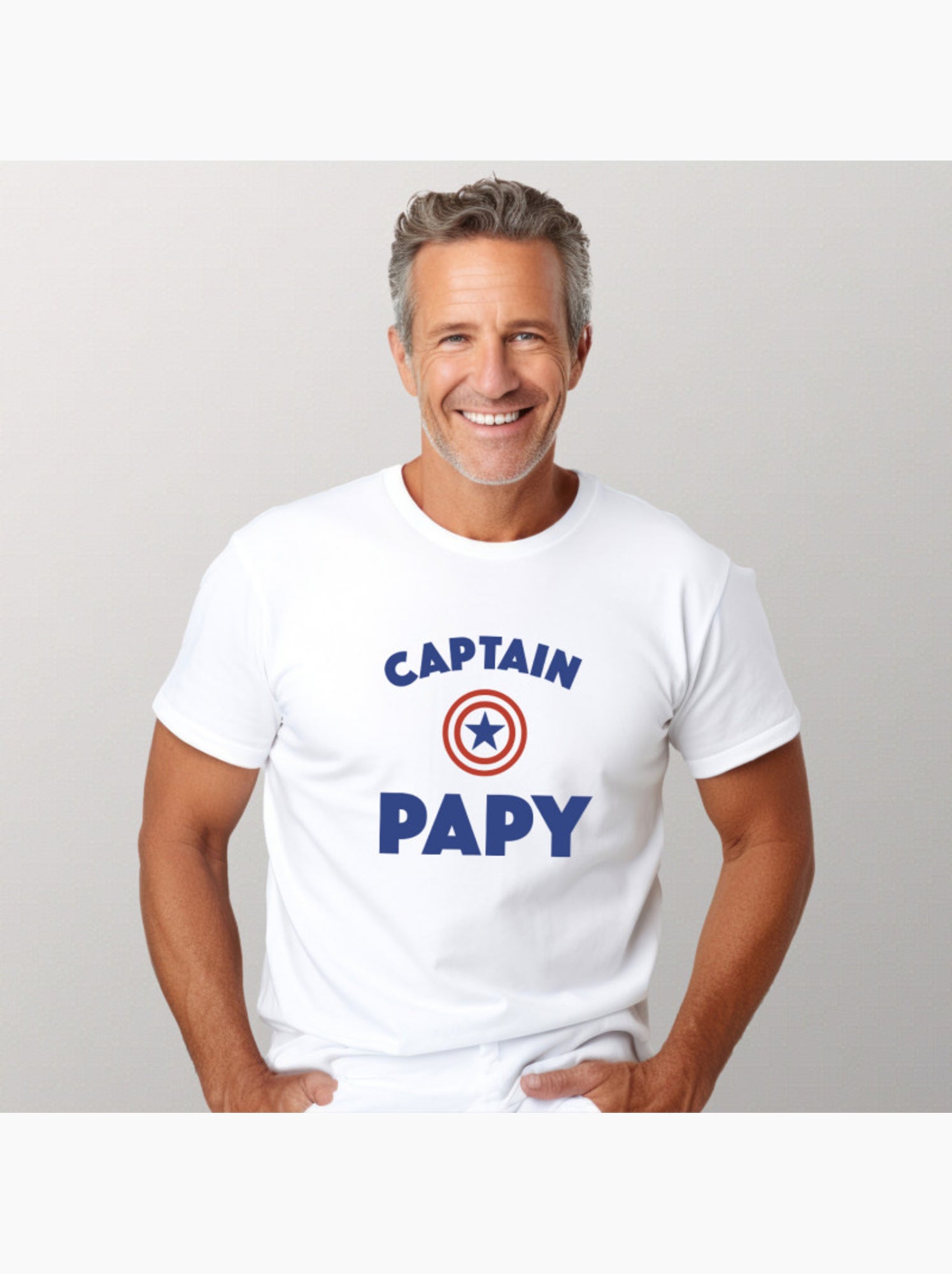 T-shirt Homme - CAPTAIN PAPY - Blanc