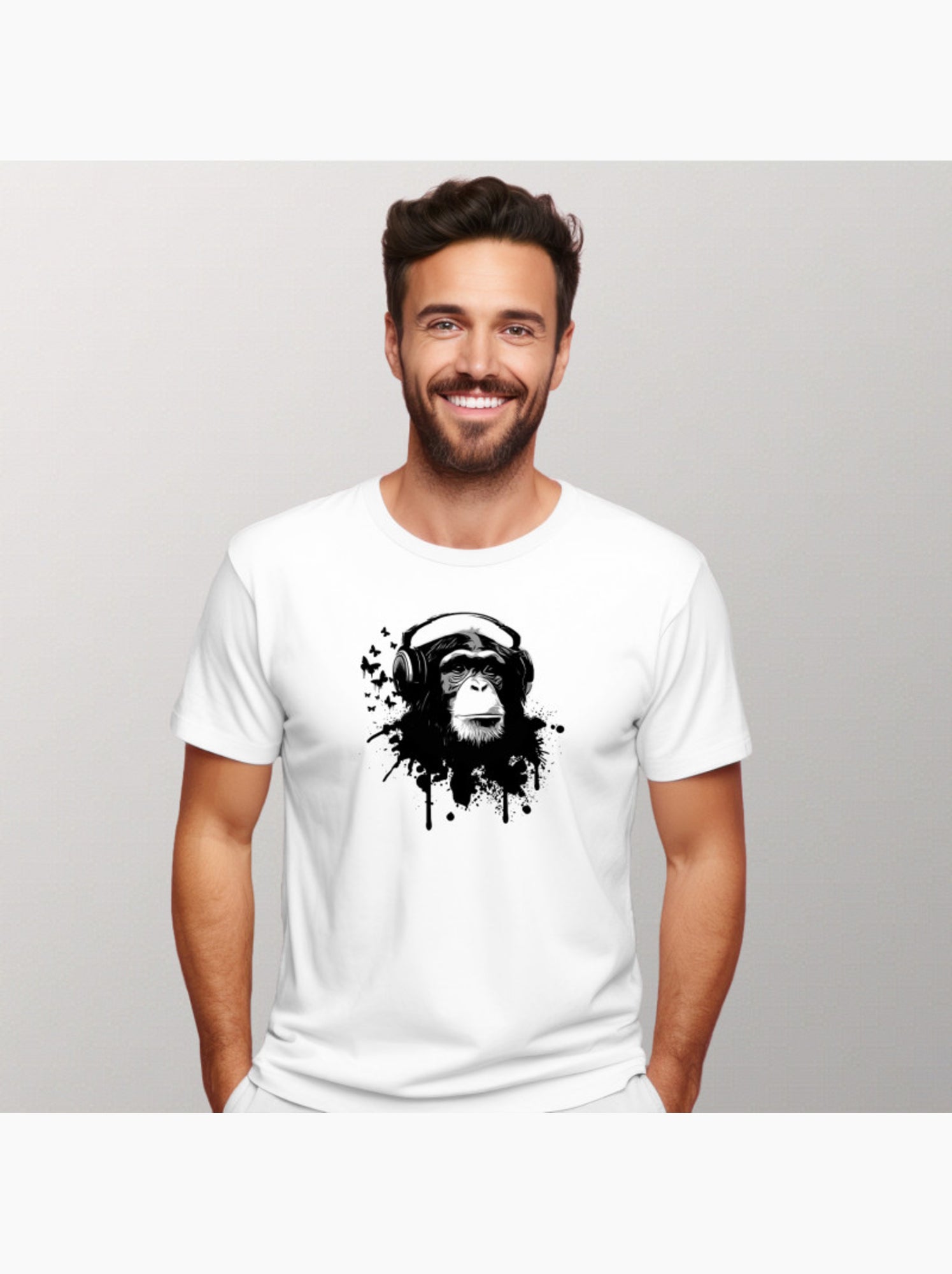 T-shirt Homme - CREATIVE MONKEY - Blanc