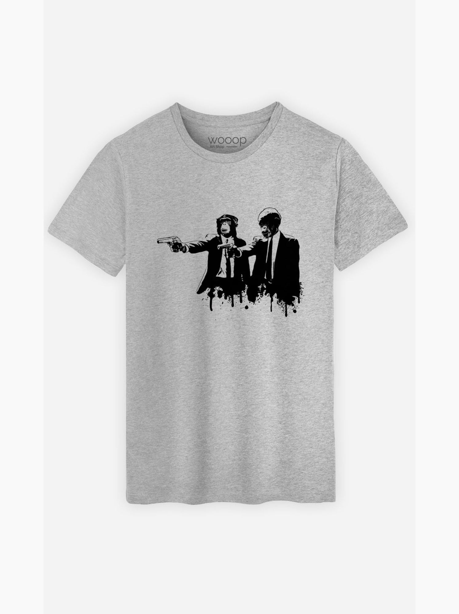 T-shirt Homme - DIVINE MONKEY INTERVENTION - Gris chiné