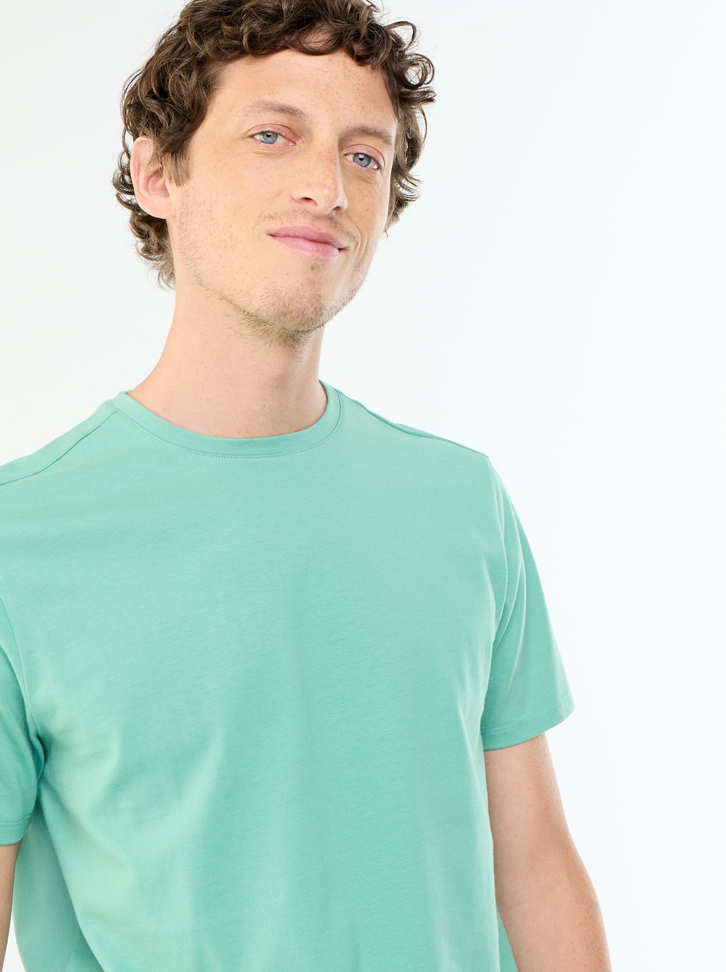 T-shirt à col rond en coton - Tough Cotton™ - Vert (BCN79_80)