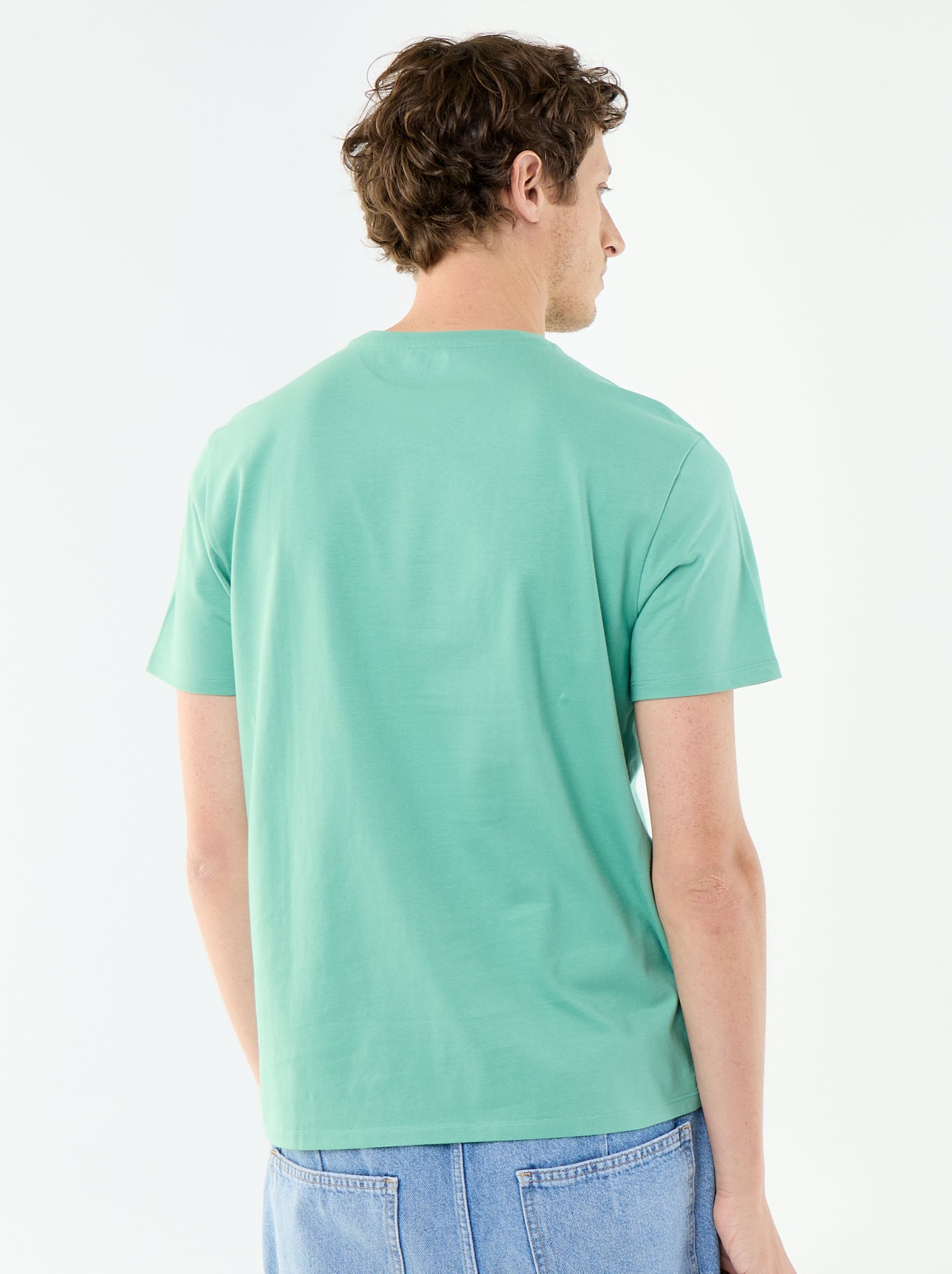 T-shirt à col rond en coton - Tough Cotton™ - Vert (BCN79_80)