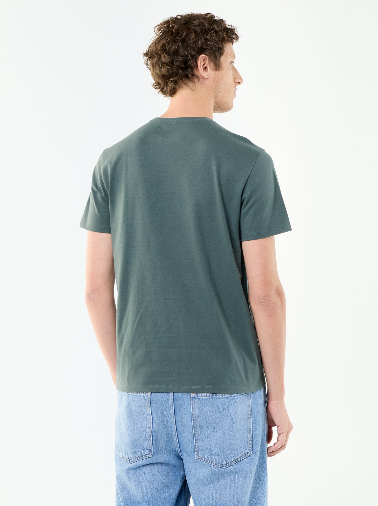 T-shirt à col rond en coton - Tough Cotton™ - Vert (BCN79_82)