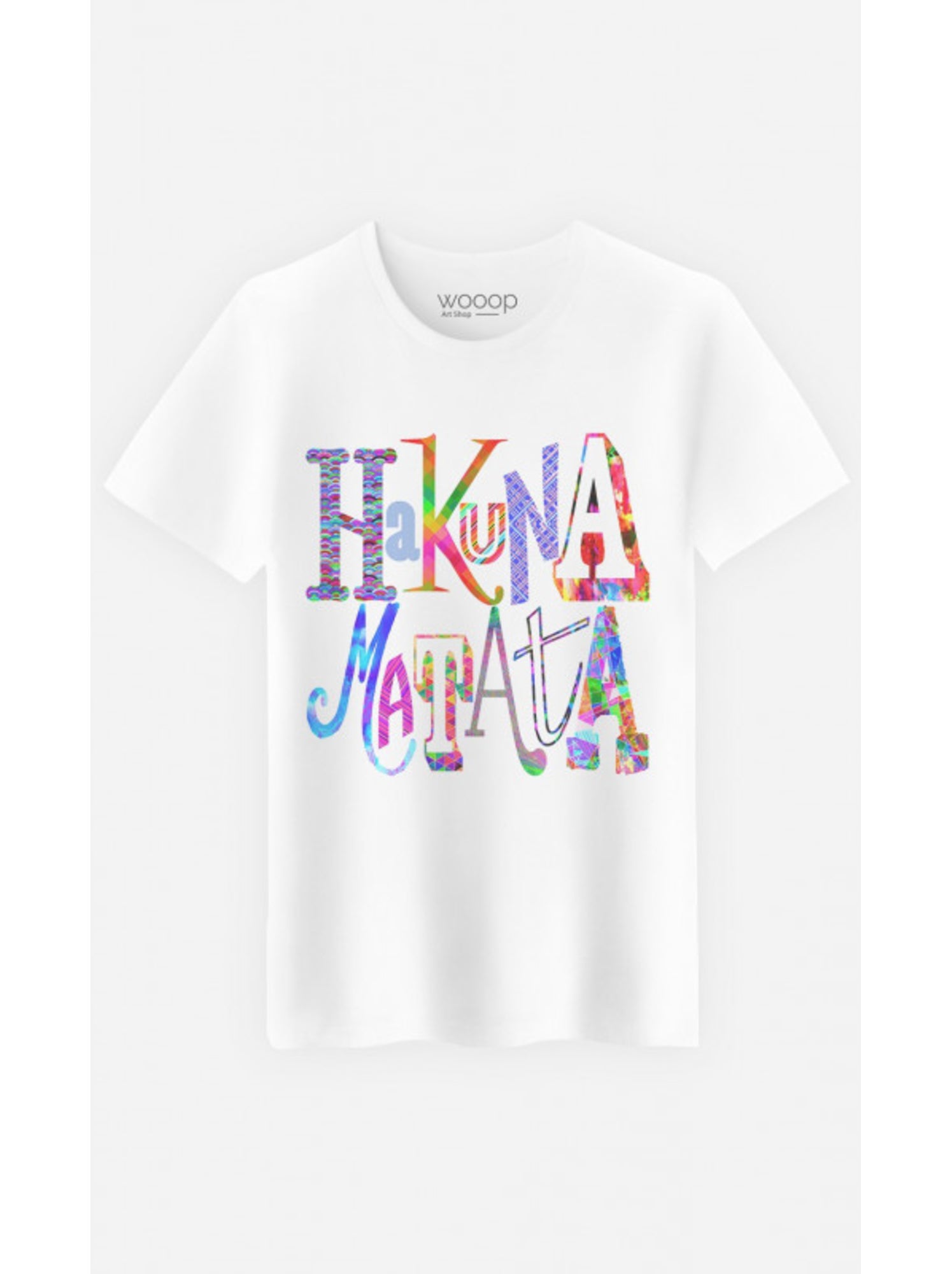 T-shirt Homme - HAKUNA MATATA COLOR - Blanc