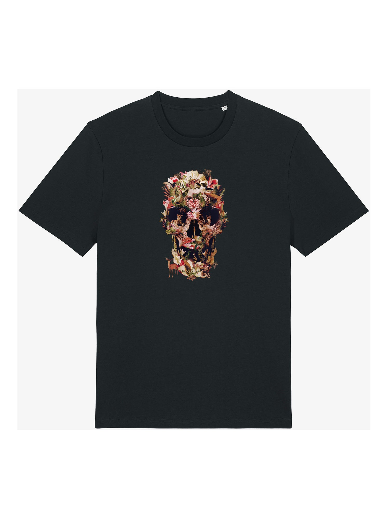 T-shirt Homme - JUNGLE SKULL - Noir