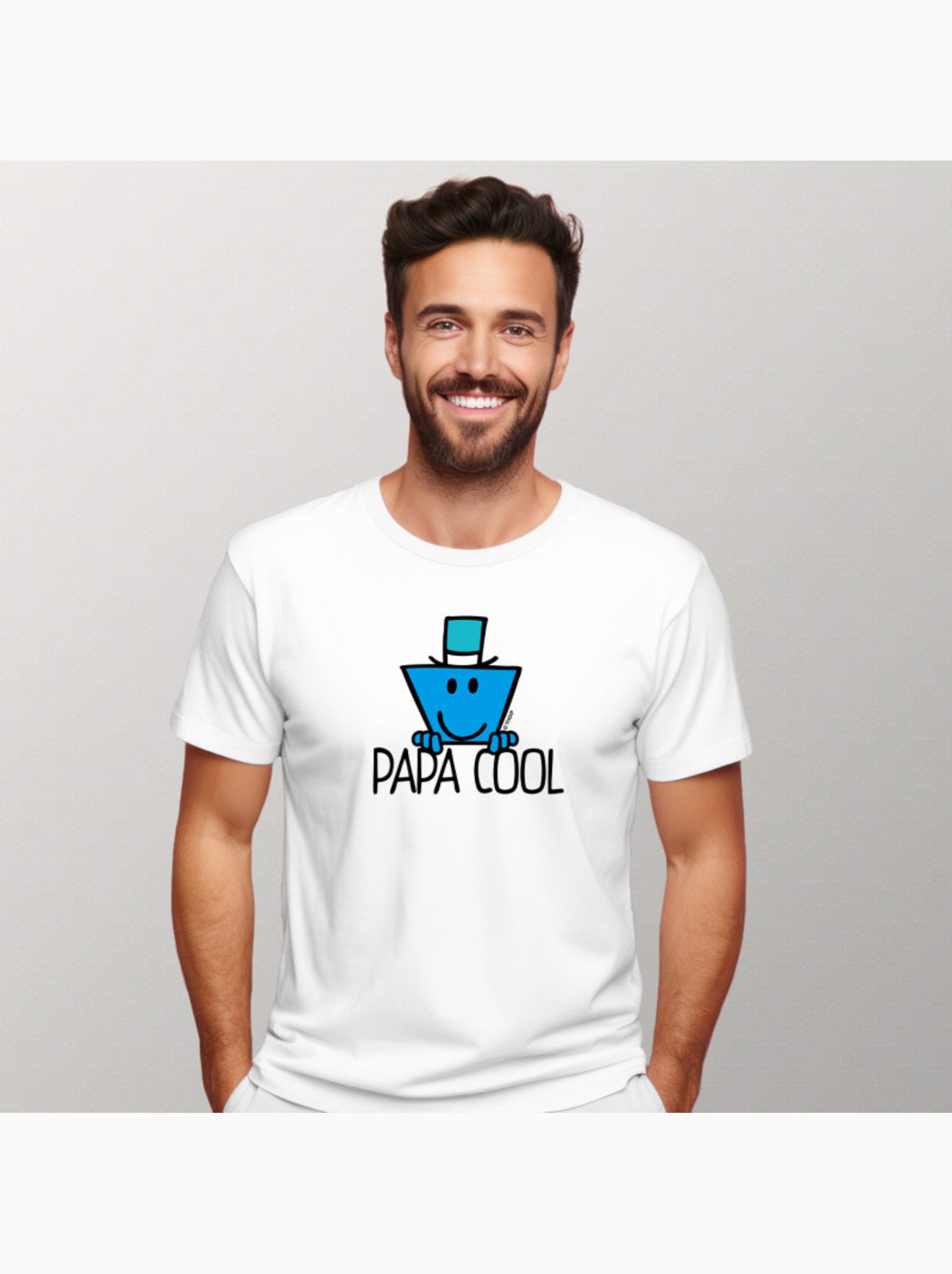 T-shirt Homme - PAPA COOL - Blanc