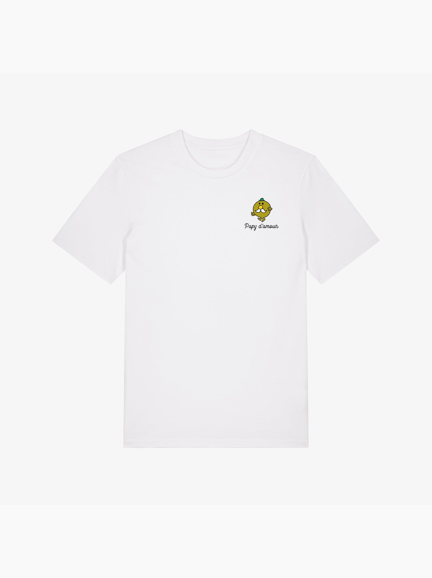 T-shirt Homme - PAPY D AMOUR COEUR - Blanc