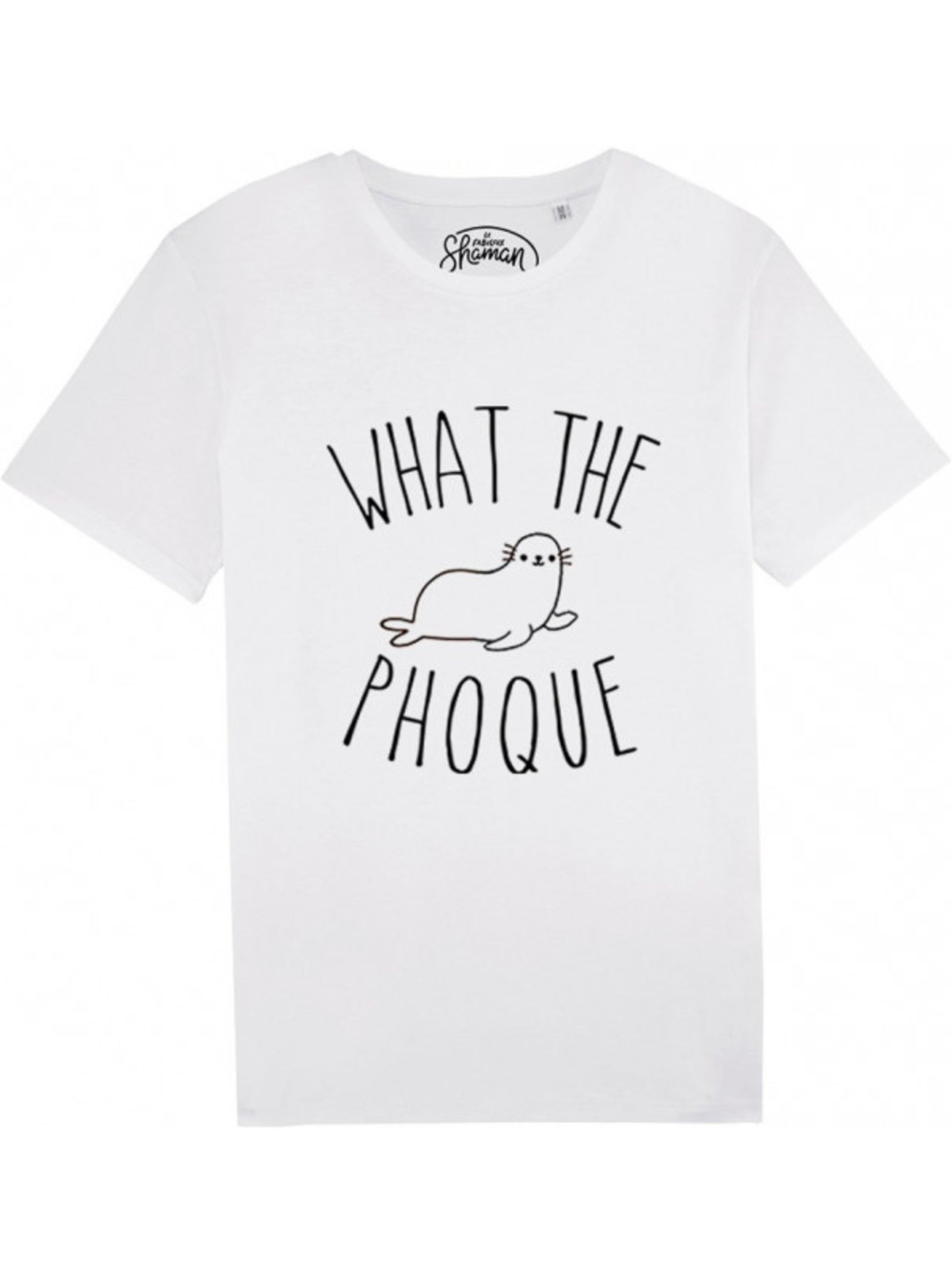 T-shirt Homme - WHAT THE PHOQUE - Blanc