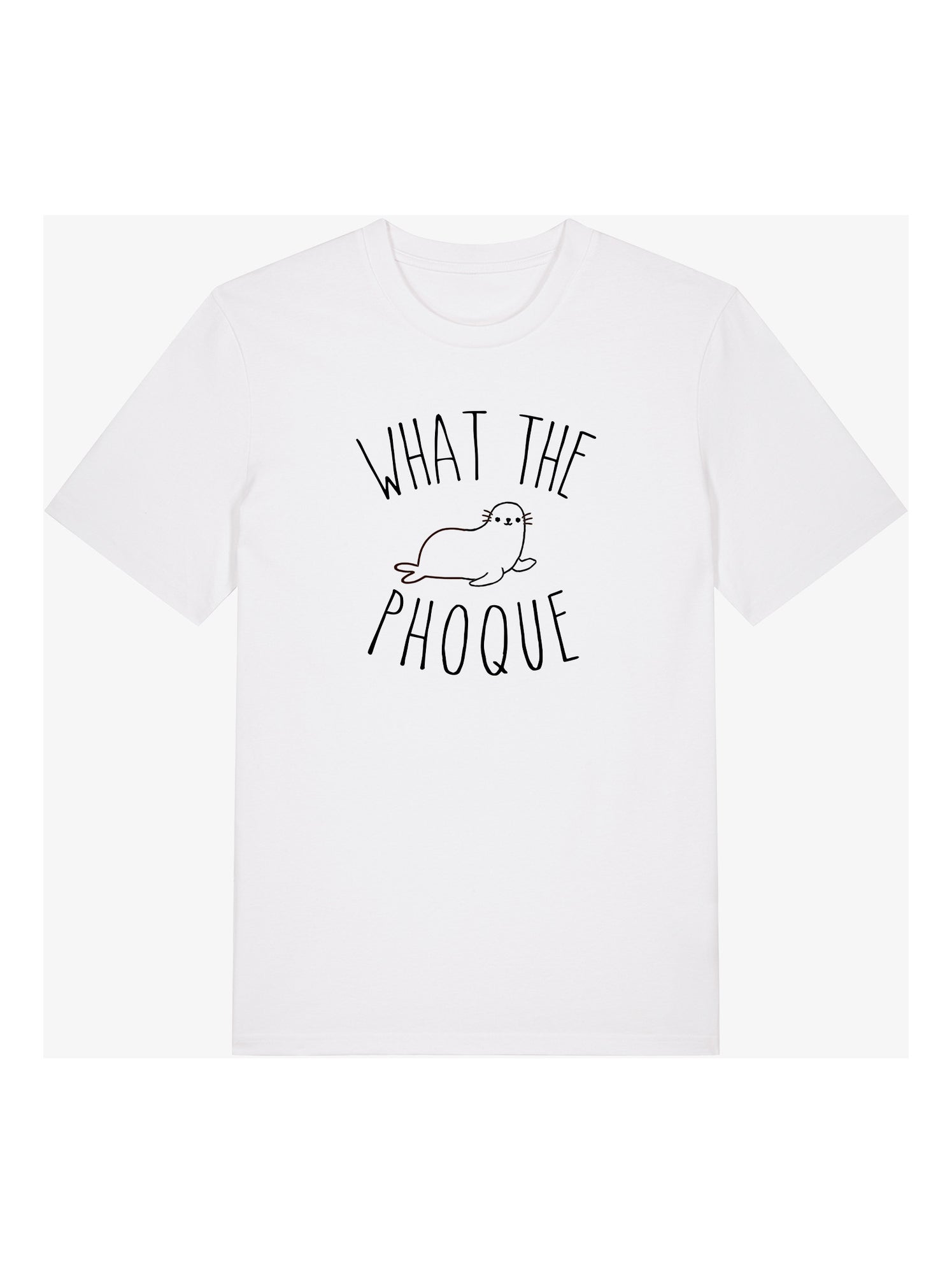 T-shirt Homme - WHAT THE PHOQUE - Blanc