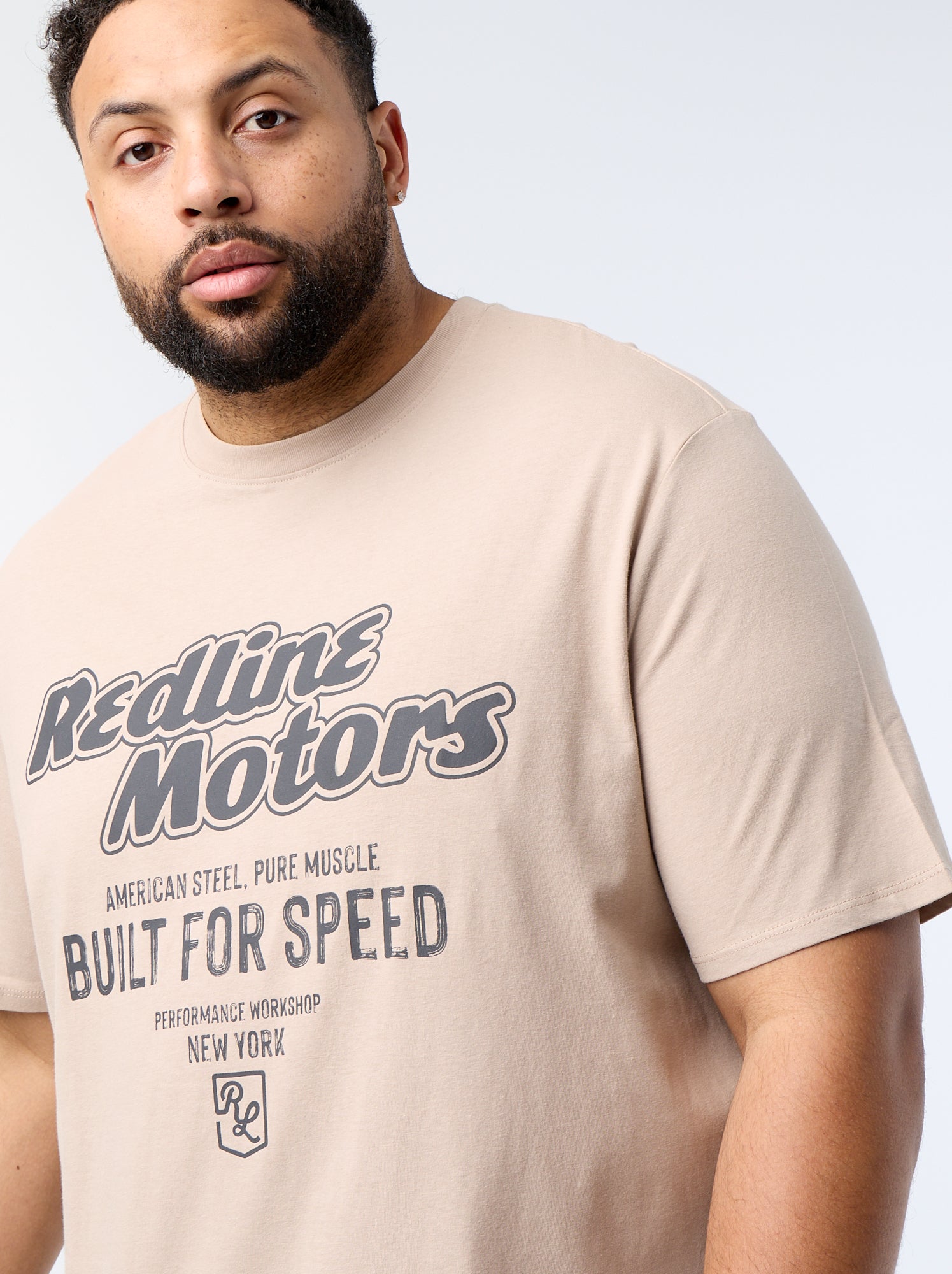 T-shirt imprimé à manches courtes - Beige