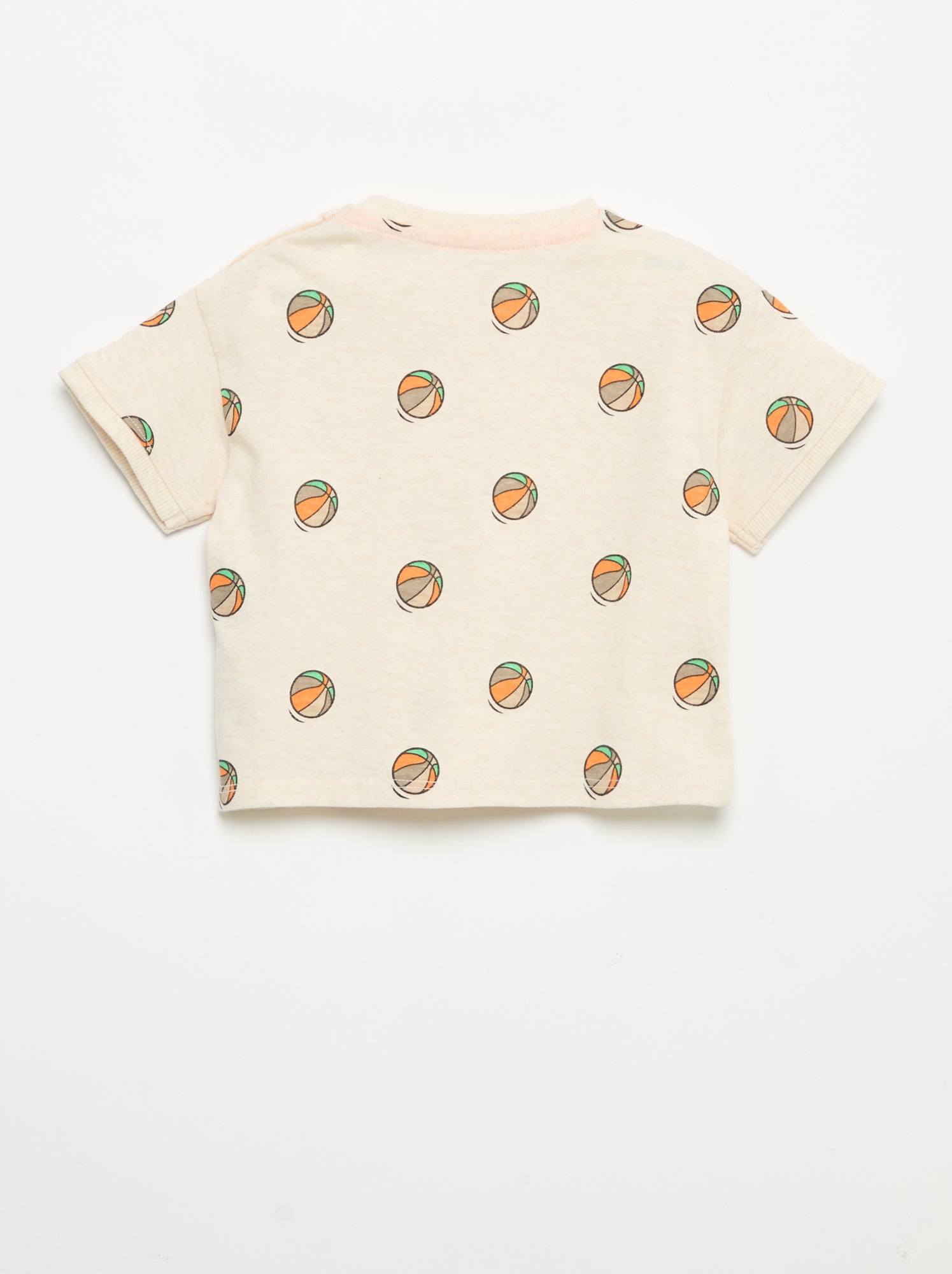 T-shirt imprimé à manches courtes - Beige