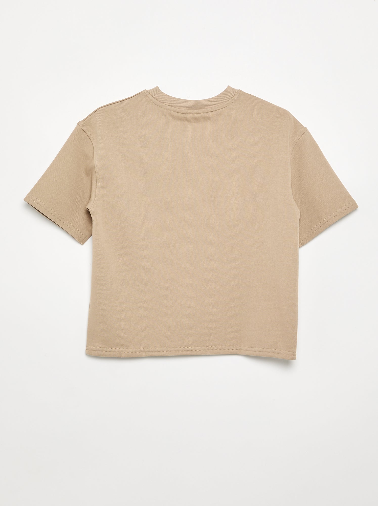 T-shirt imprimé à manches courtes - Beige