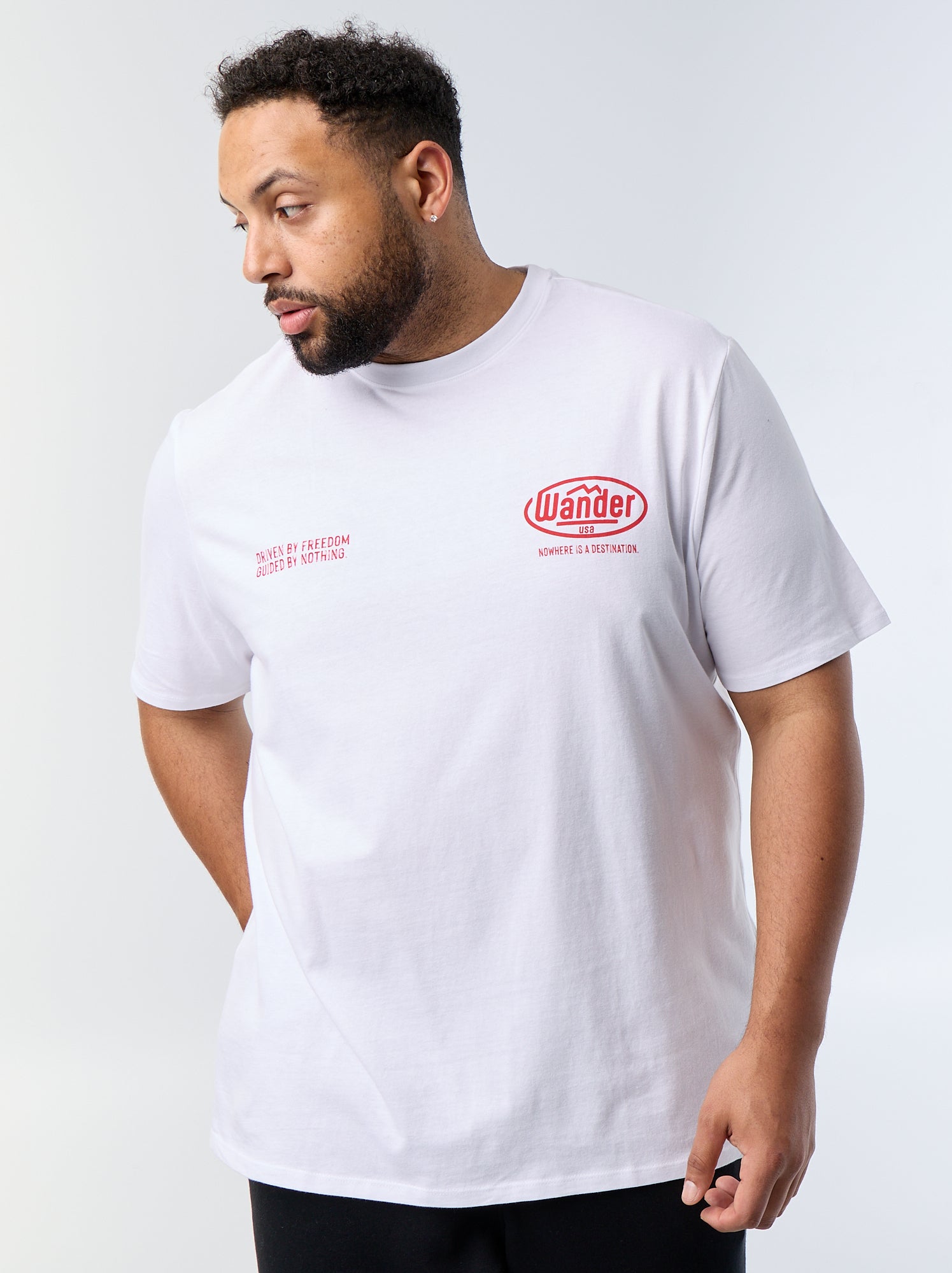 T-shirt imprimé à manches courtes - Blanc