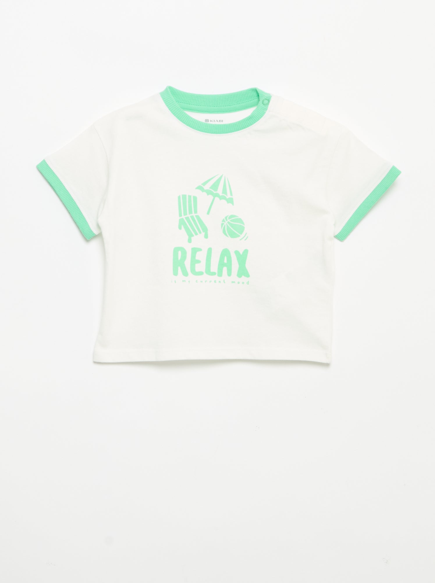 T-shirt imprimé à manches courtes - Blanc